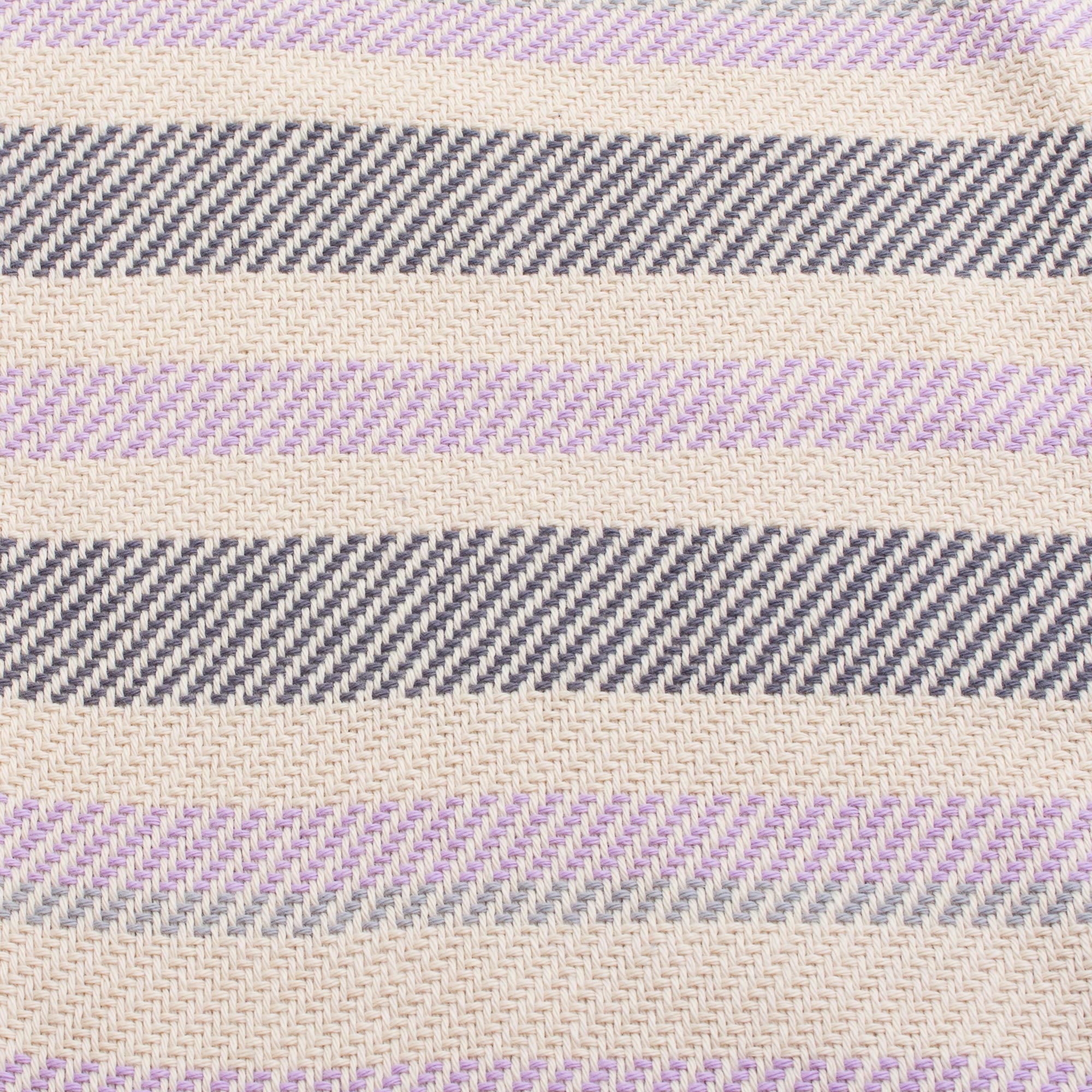 Premium Handwoven Cotton Throw in Heliotrope - Artisan Crafted from Peru