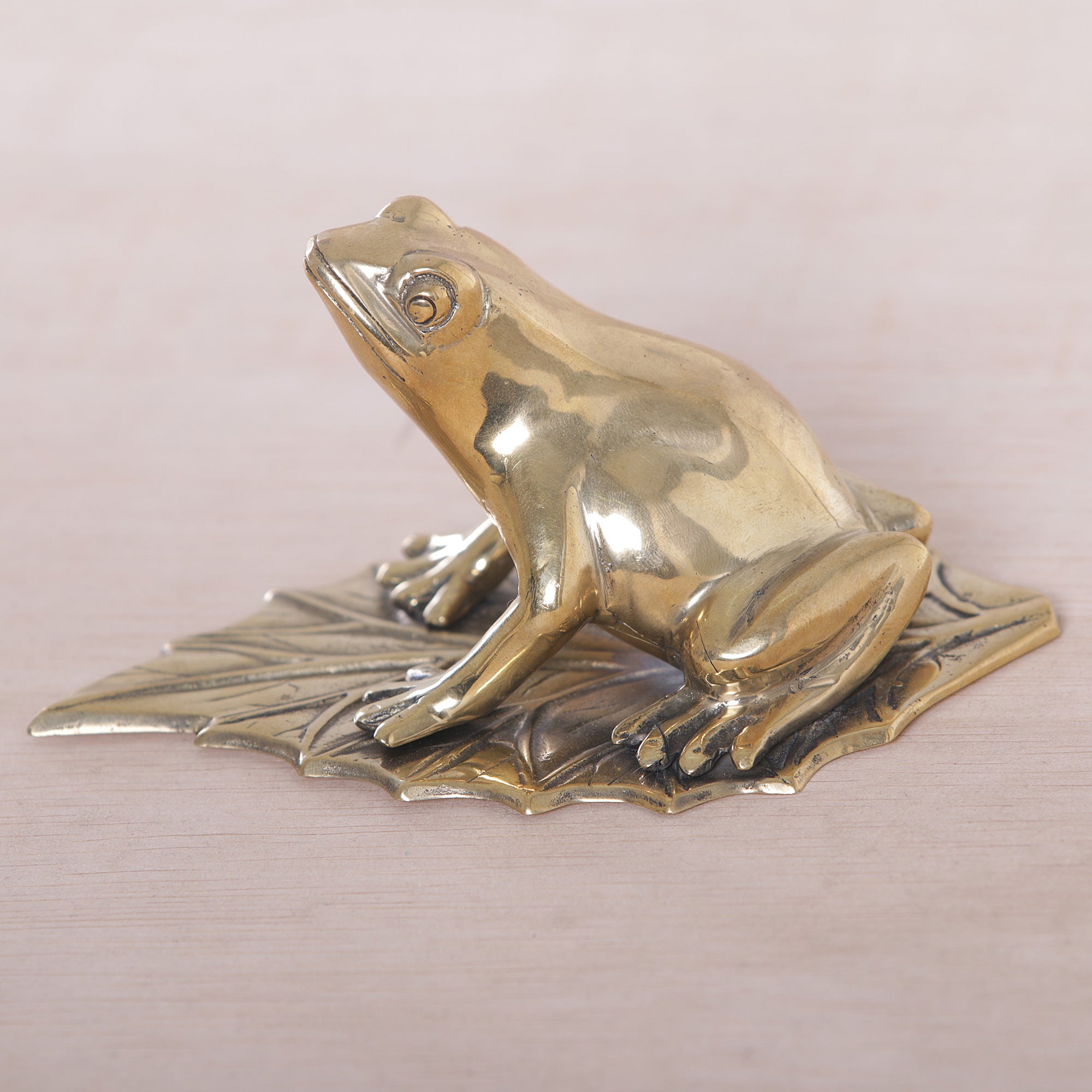 Premium Frog Blessings Bronze Figurine - Handcrafted Home Decor