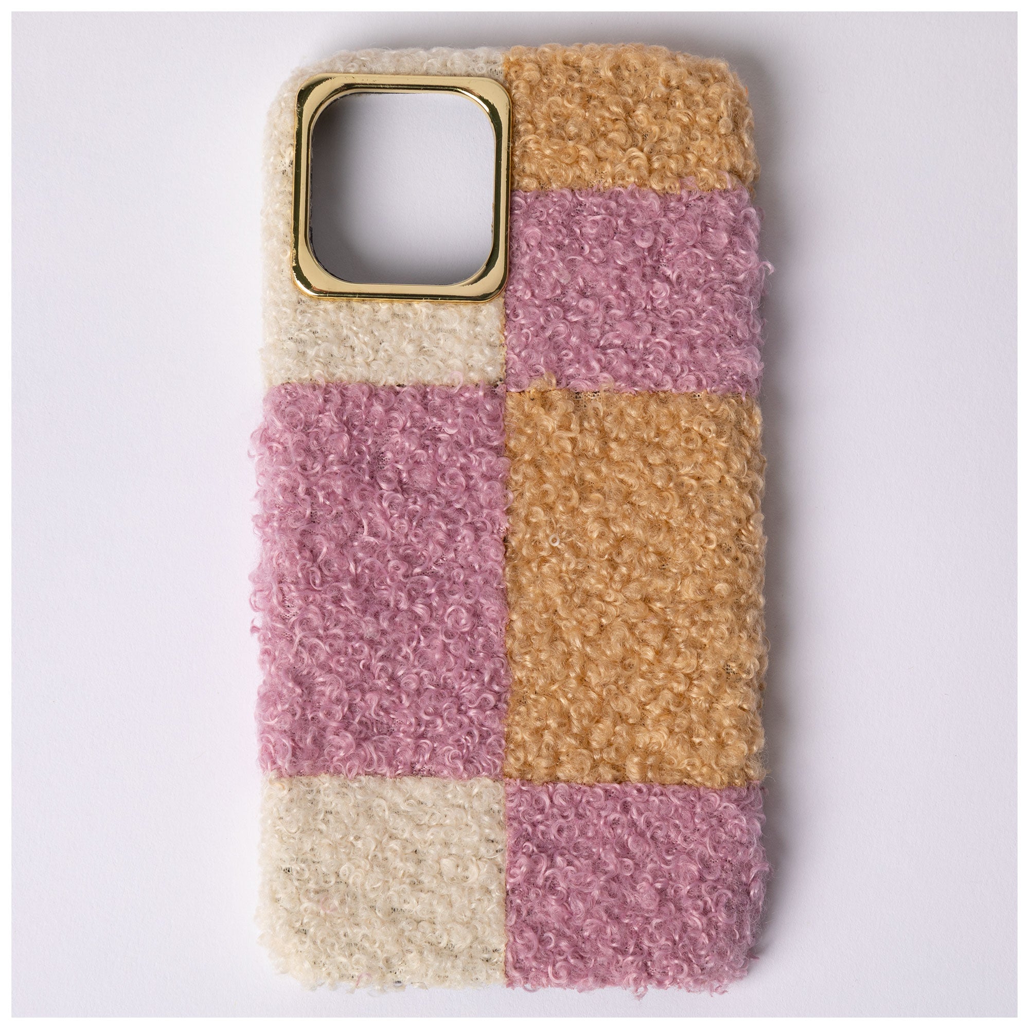 Premium Plush Geometric iPhone 12 Case - Ultimate Protection & Style