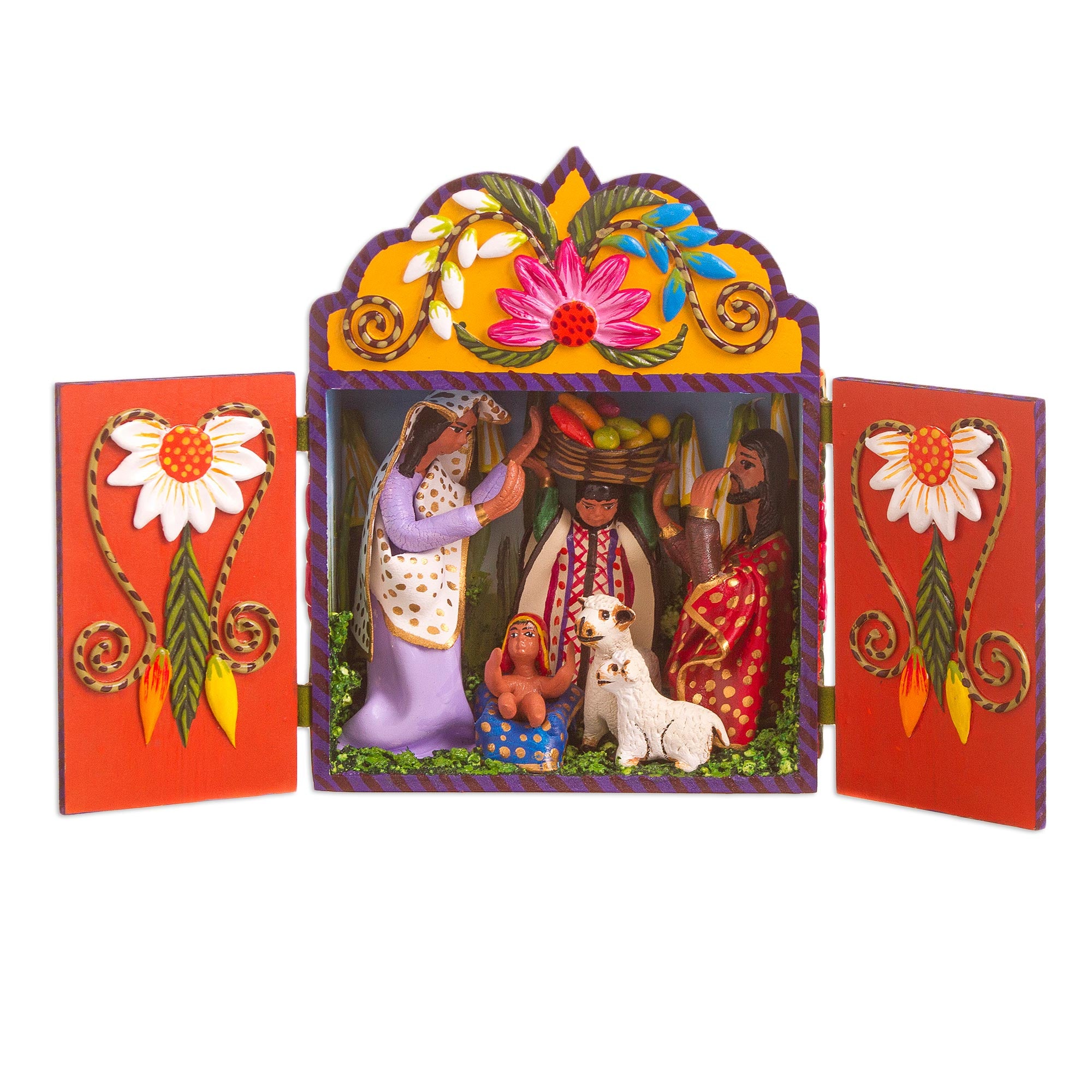 Premium Andean Christmas Nativity Scene - Handcrafted by Artisan Erika Ulloa