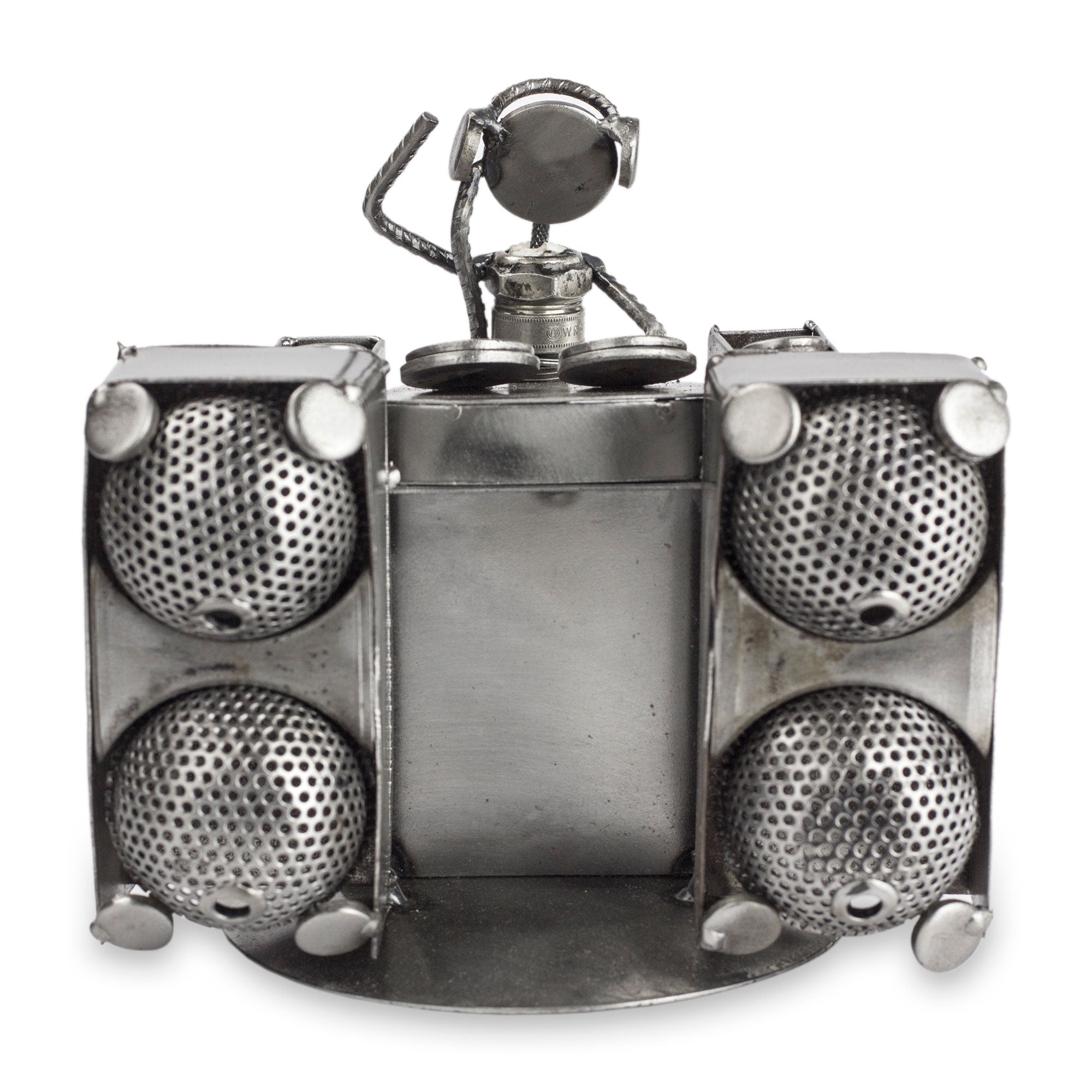 Premium Rustic DJ Sculpture - Recycled Metal Art Piece
