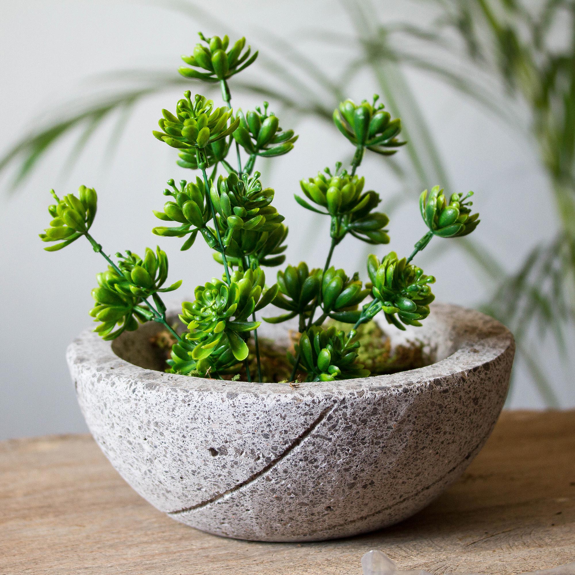 Premium Reclaimed Stone Spiral Flower Pot - Handcrafted in Mexico
