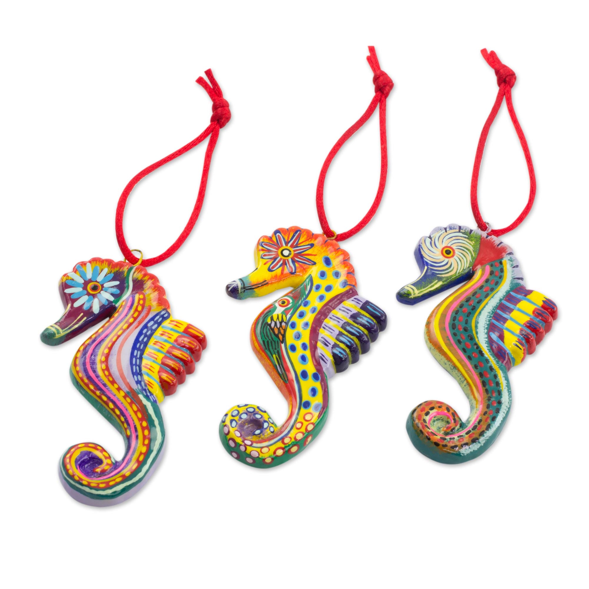 Premium Seahorse Squadron Handcrafted Ceramic Hanging Ornaments