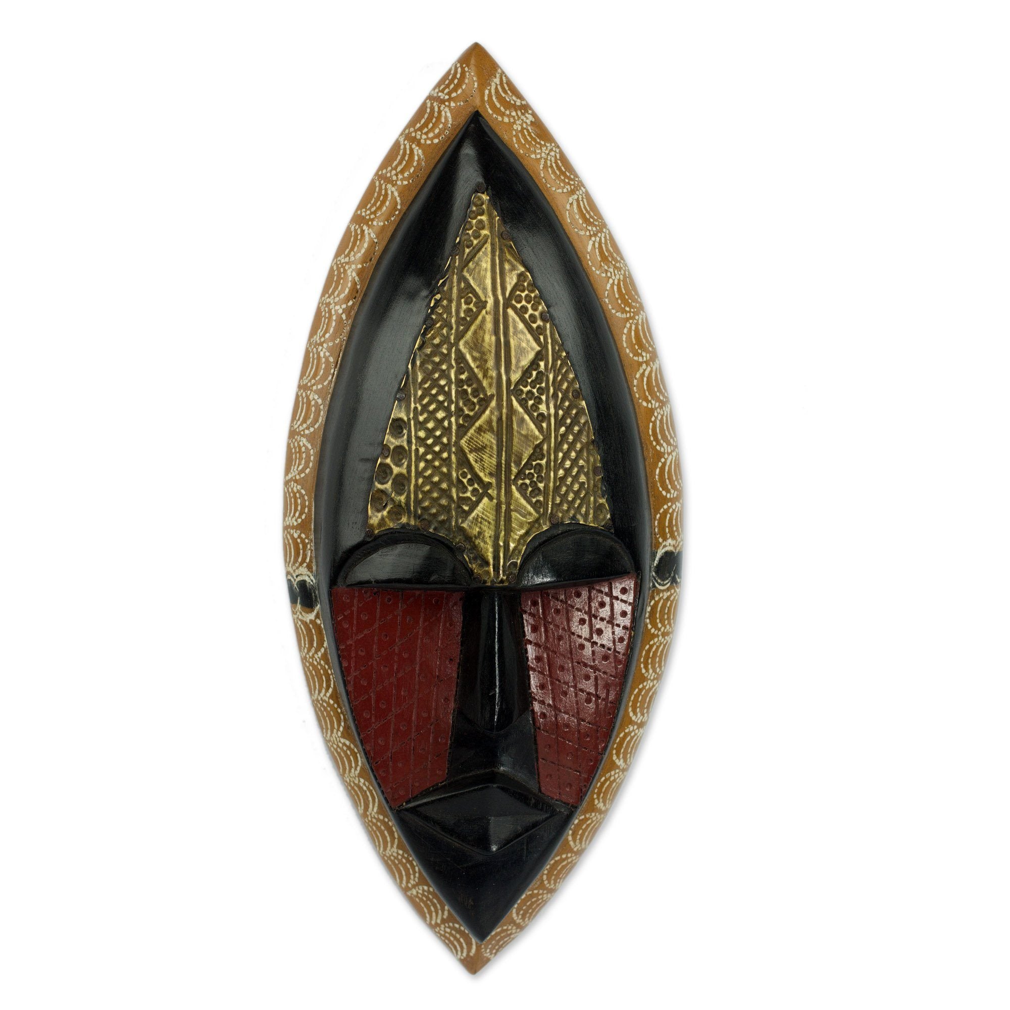 Premium African Sese Wood Wall Mask - Peace Blessing Handcrafted Art