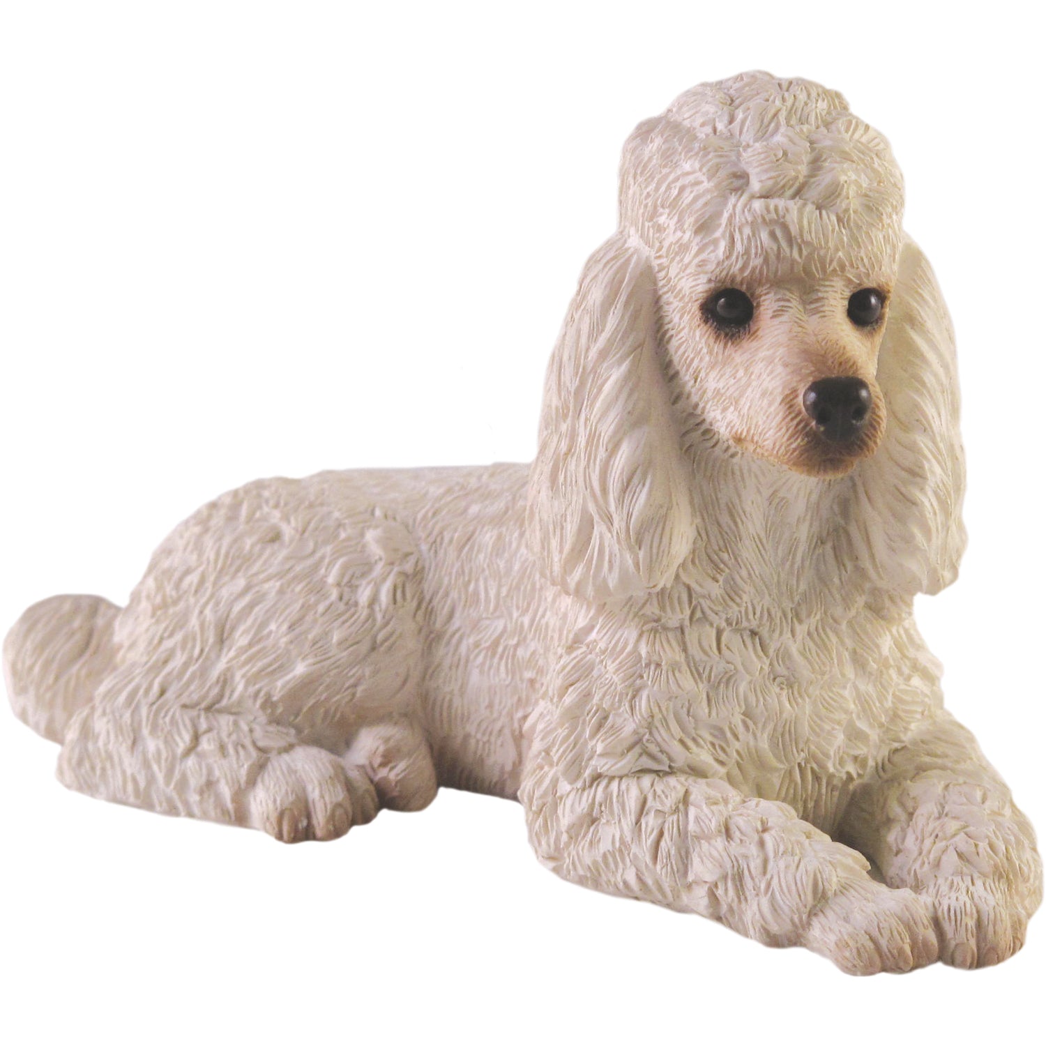 Premium White Poodle Dog Sculpture - Handcrafted Masterpiece