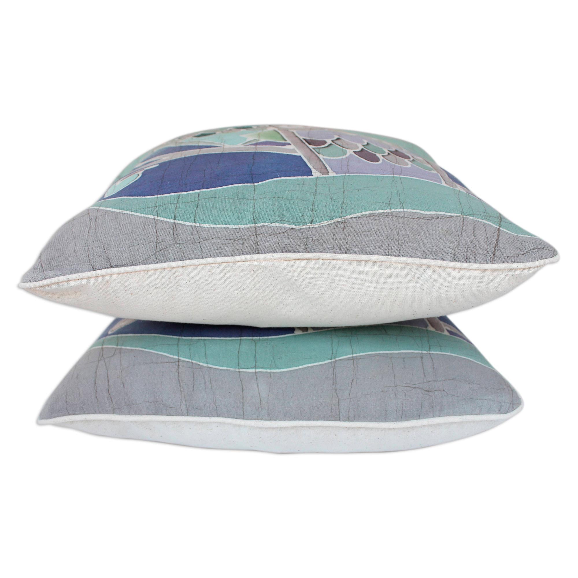 Premium Mischievous Owls Throw Pillow Covers - Set of 2