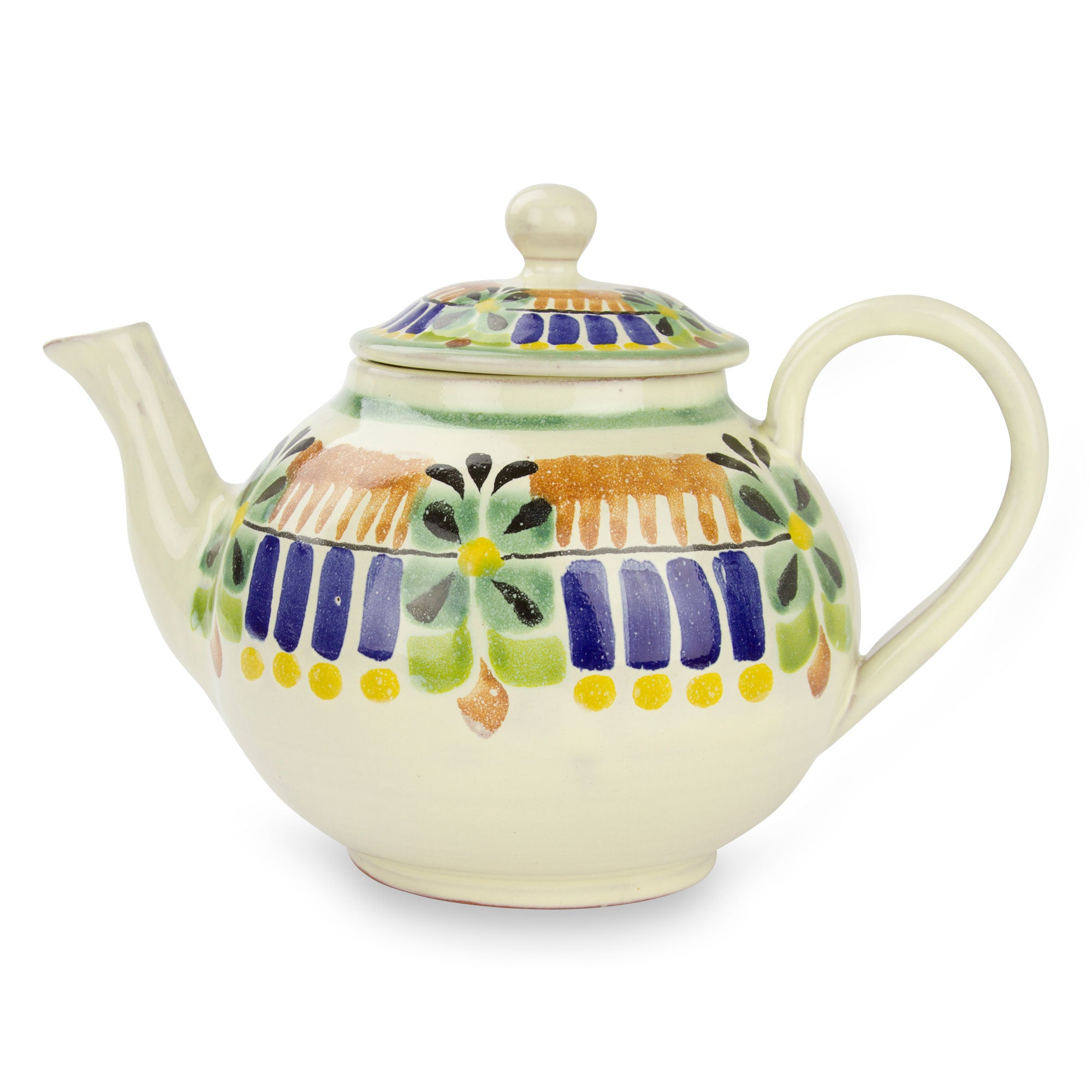 Premium Acapulco Mexican Majolica Teapot - 20 oz Handcrafted Masterpiece