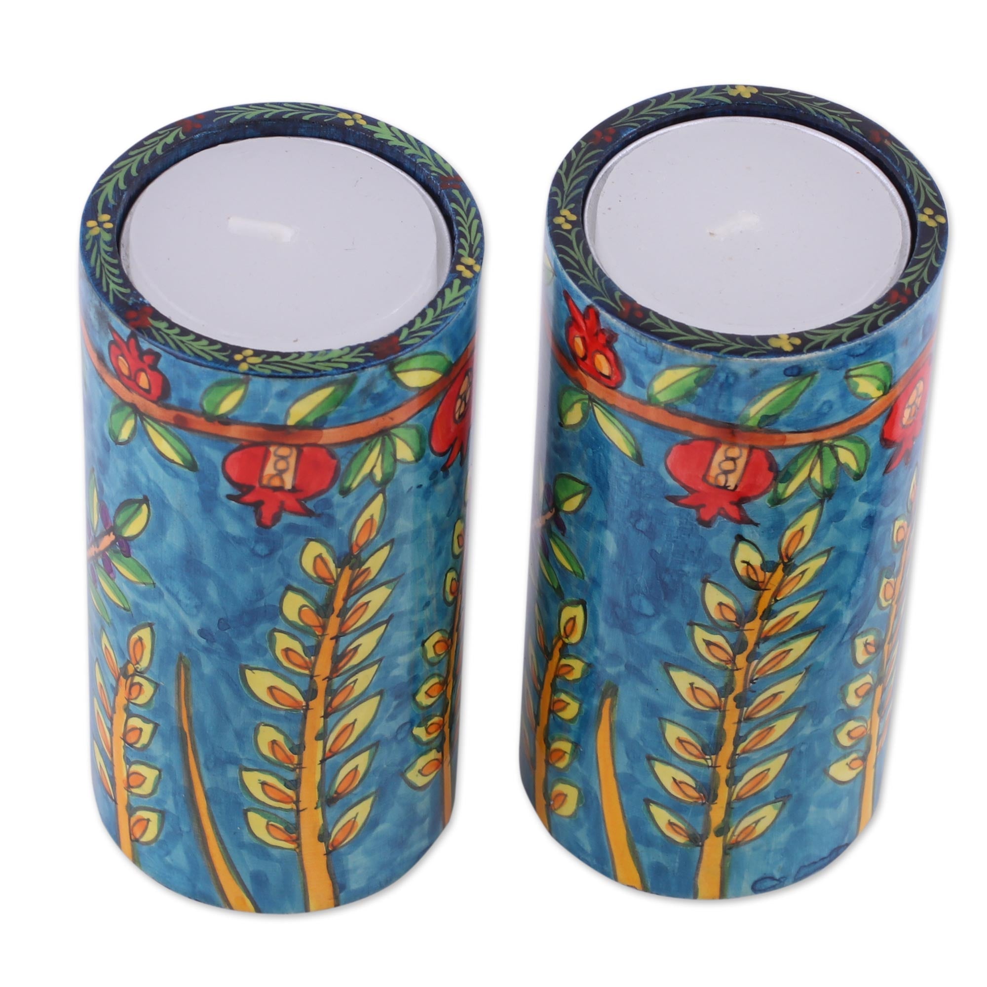 Premium Handcrafted Nature-Themed Wood Tealight Holders from India