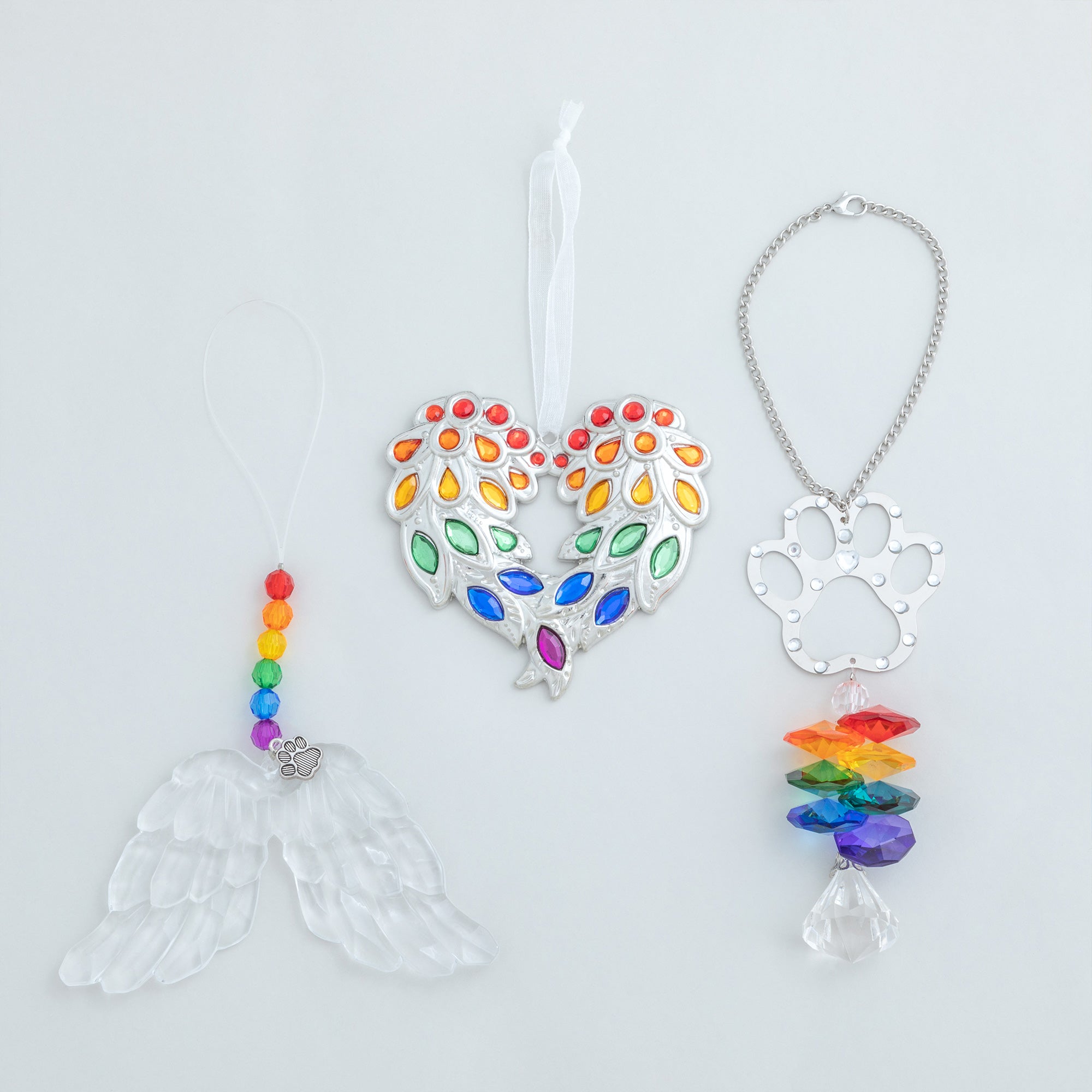 Premium Rainbow & Paws Memorial Ornament