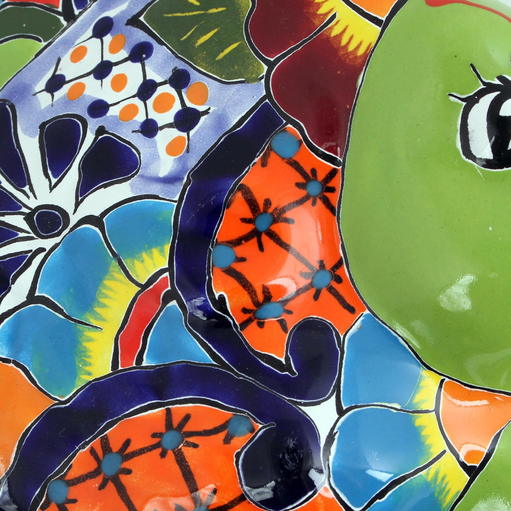 Premium Green Angelfish Hand-Painted Ceramic Wall Art – Authentic Mexican Craftsmanship
