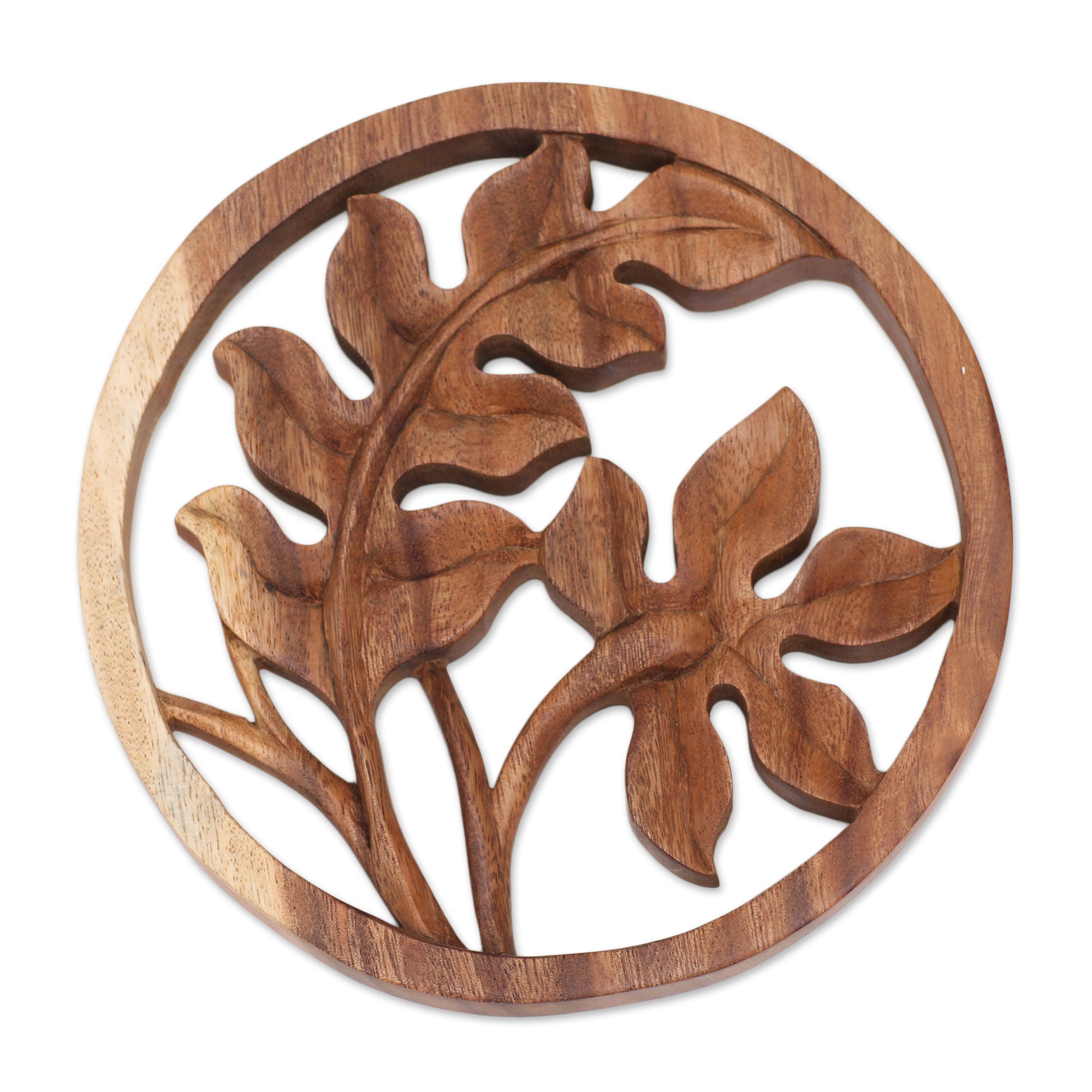 Premium Hand-Carved Balinese Fern Wood Panel – Ultimate Wall Art