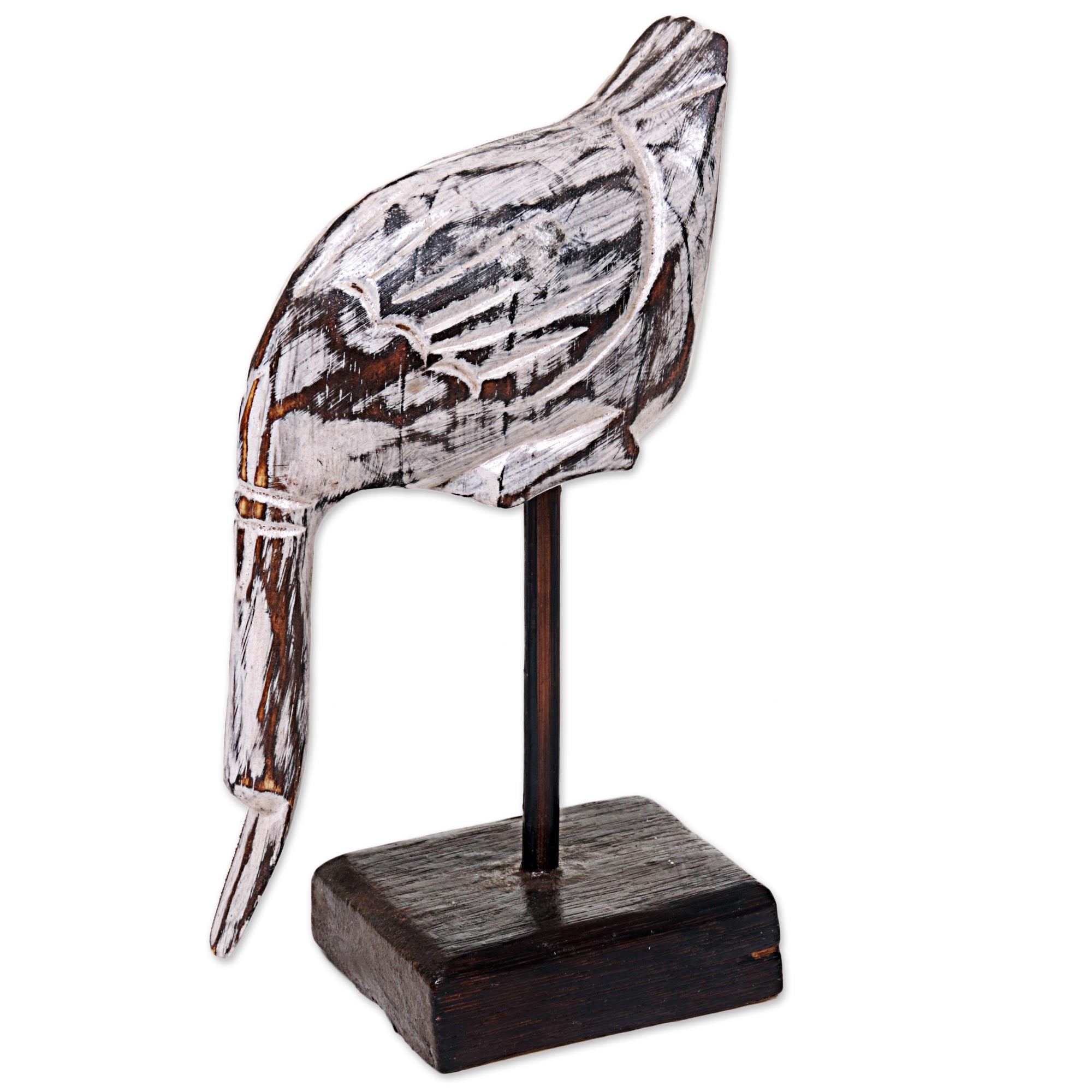 Premium Handcrafted White Duck Wood Sculpture – Authentic Indonesian Artistry