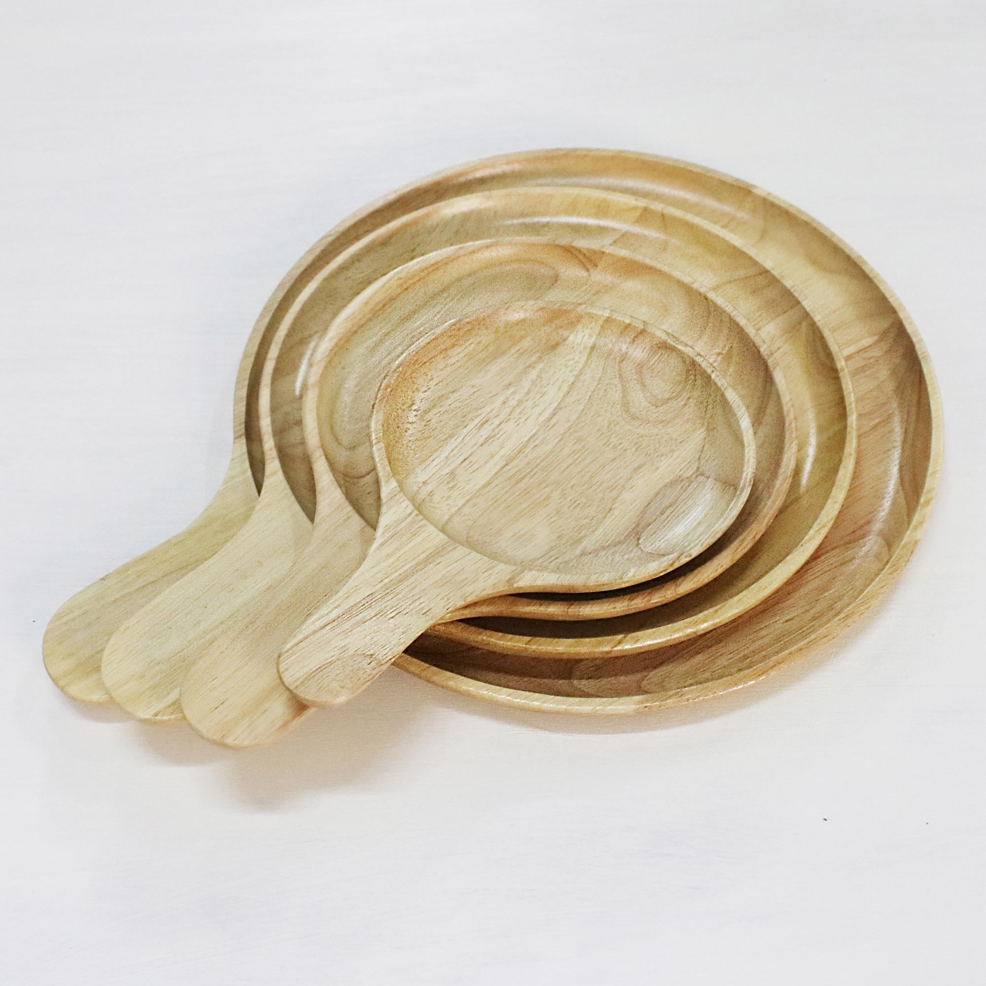 Premium Handcrafted Wooden Plates Set - Nature's Lollipops Collection