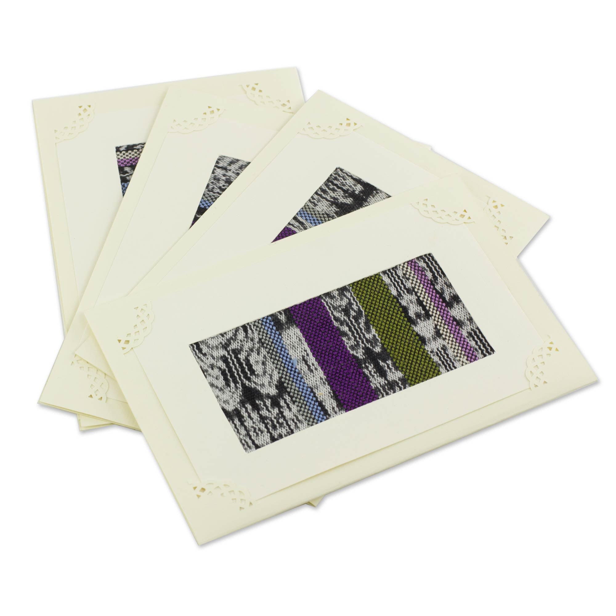 Premium Maya Blues Handcrafted Greeting Cards - Set of 4
