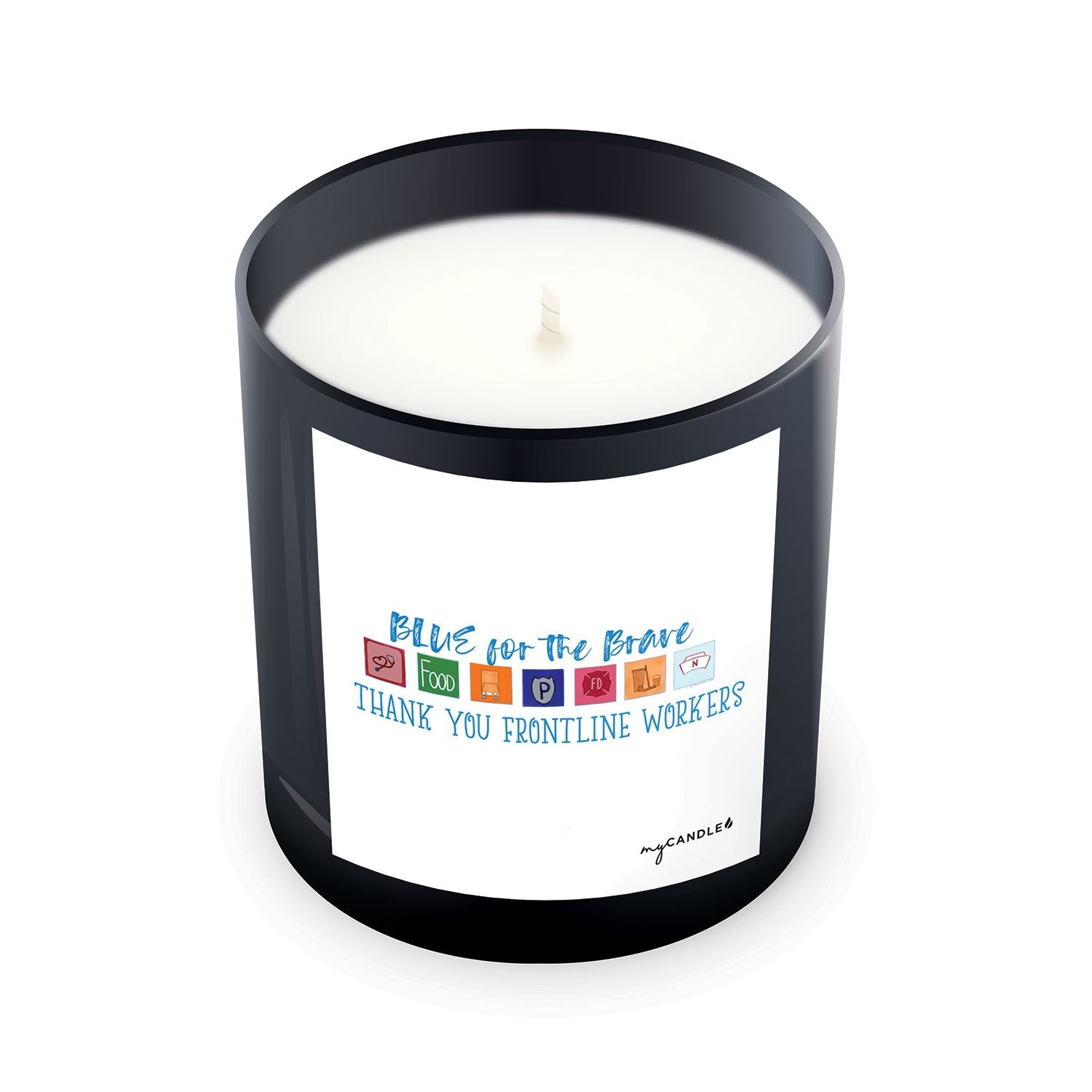 Premium Blue for the Brave Candle - Ultimate Gift for Heroes