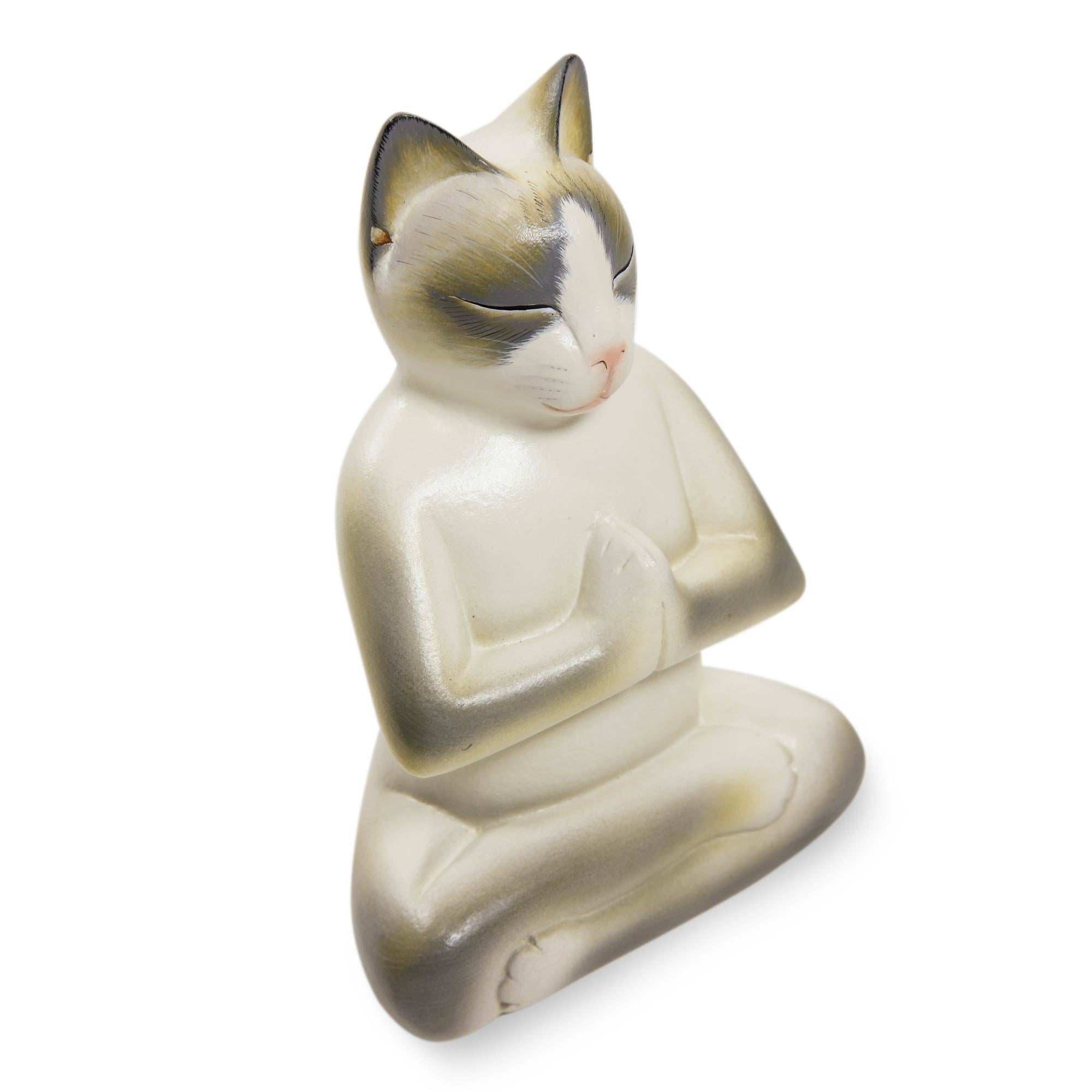 Premium Handcrafted Meditation Cat Sculpture