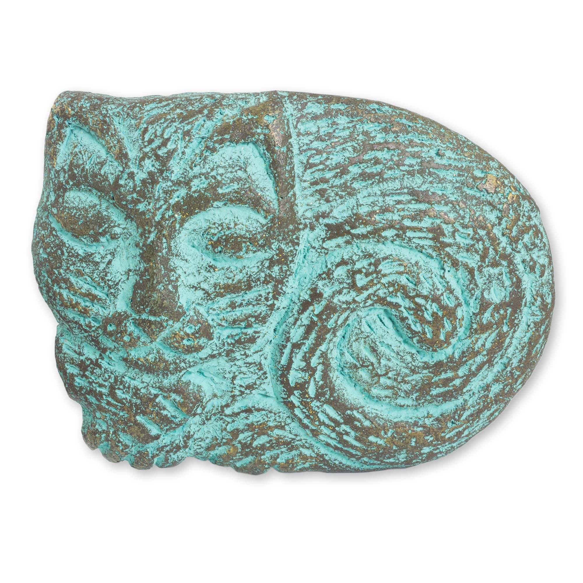 Premium Handmade Recycled Paper Cat Wall Sculpture - Sleepy Cat Art