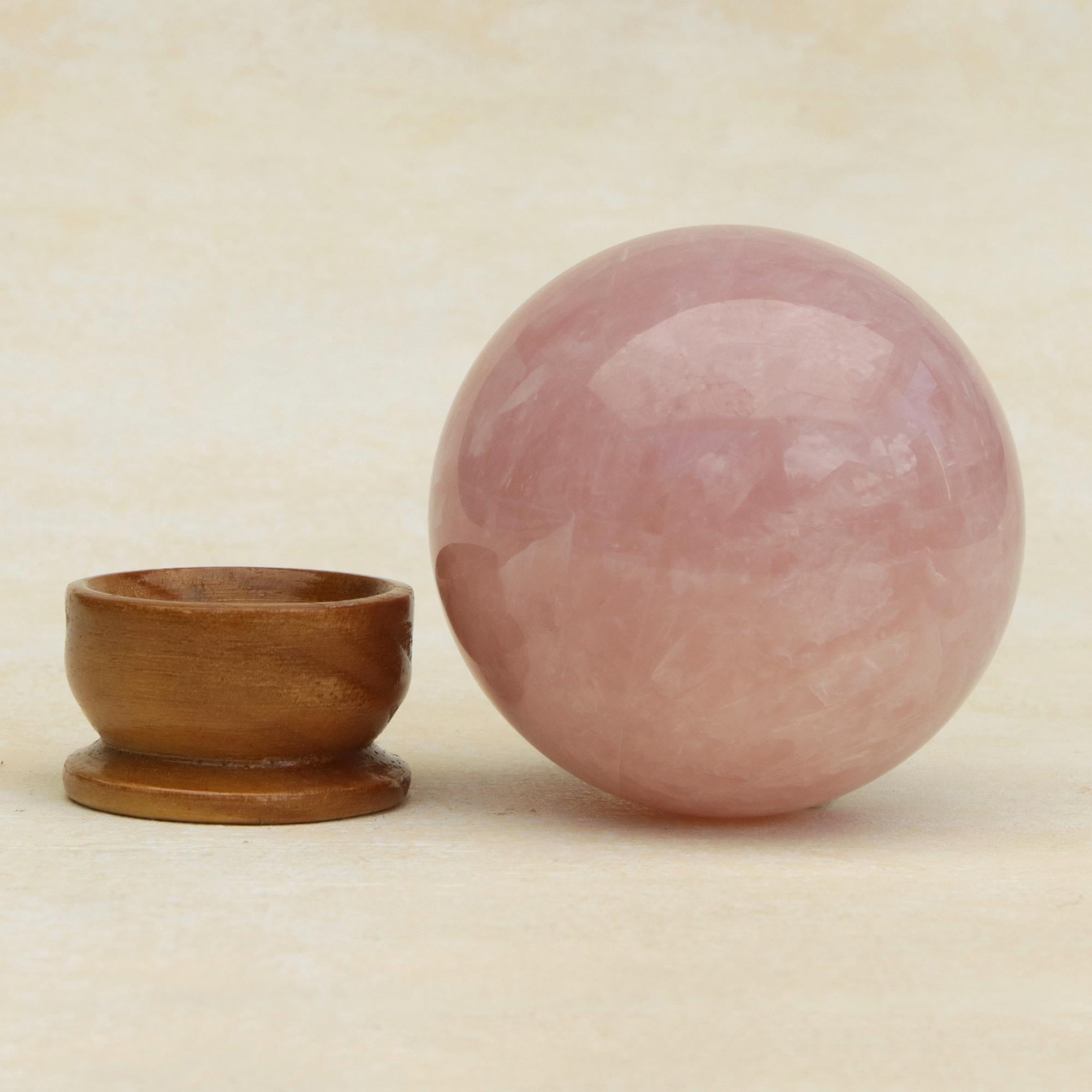 Premium Rose Quartz Love Crystal Ball - Ultimate Energy Enhancer