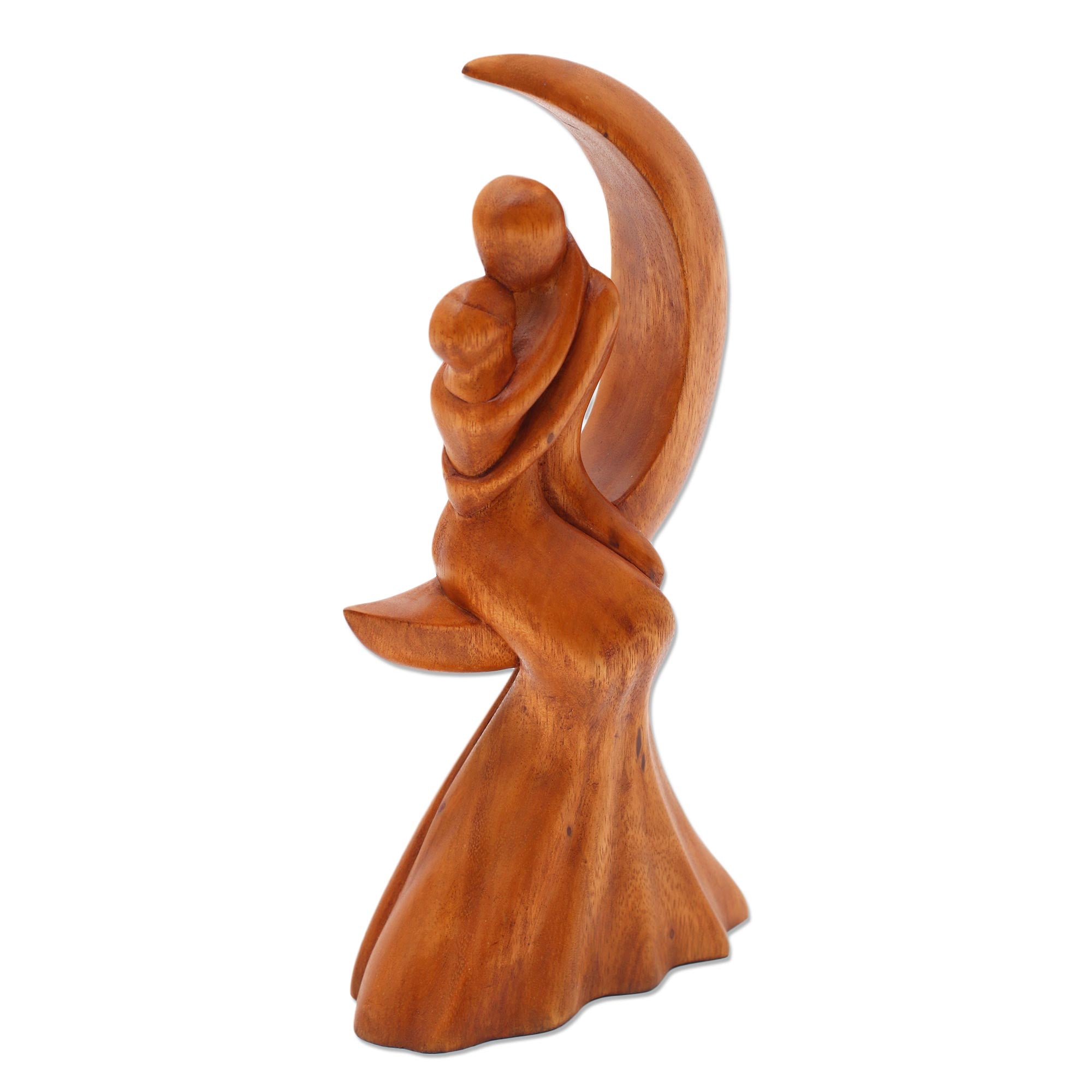 Premium Romantic Moon Wedding Sculpture - Handcrafted Bride & Groom Art