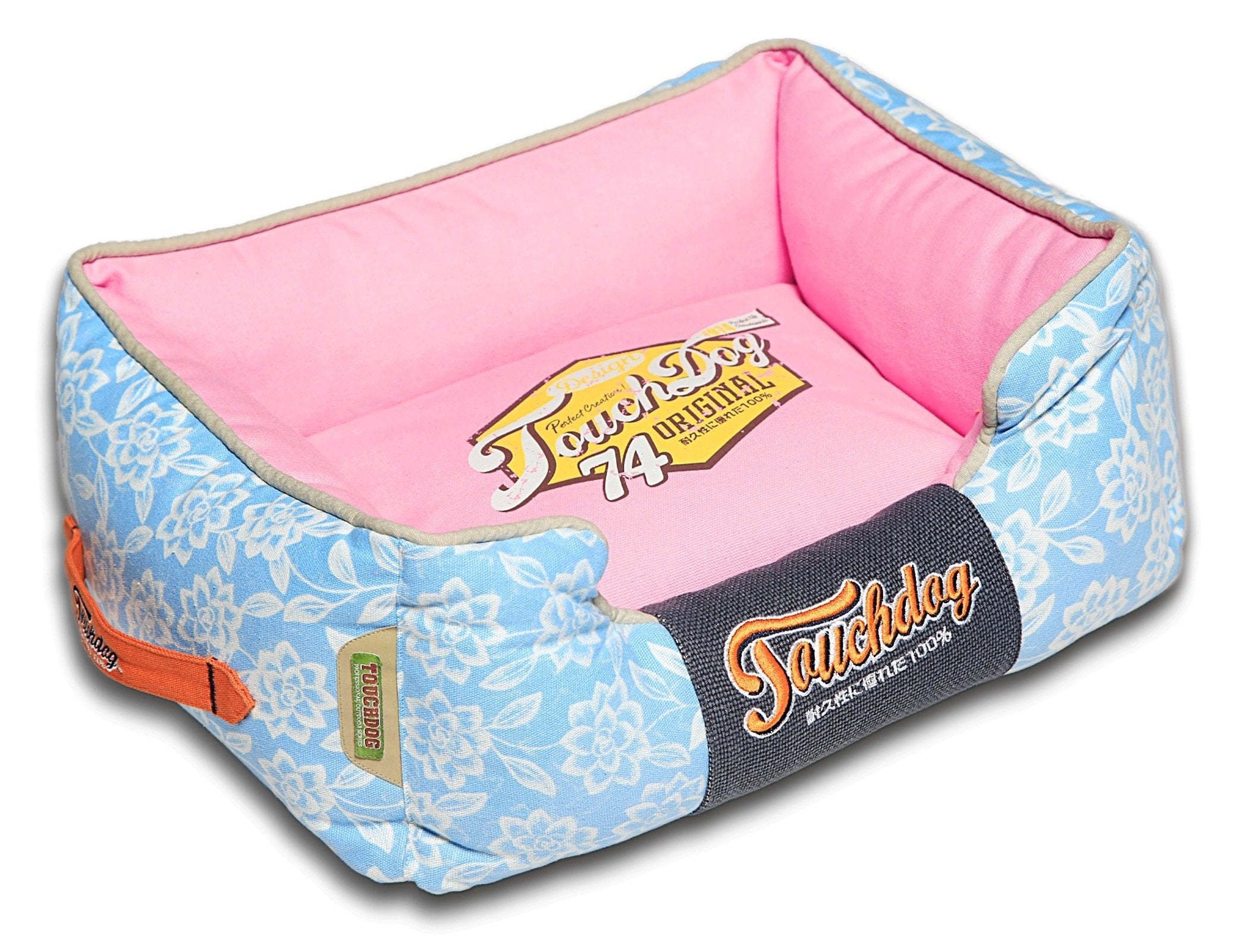 Touchdog® Premium Rose-Petal Design Dog Bed – Reversible & Machine Washable