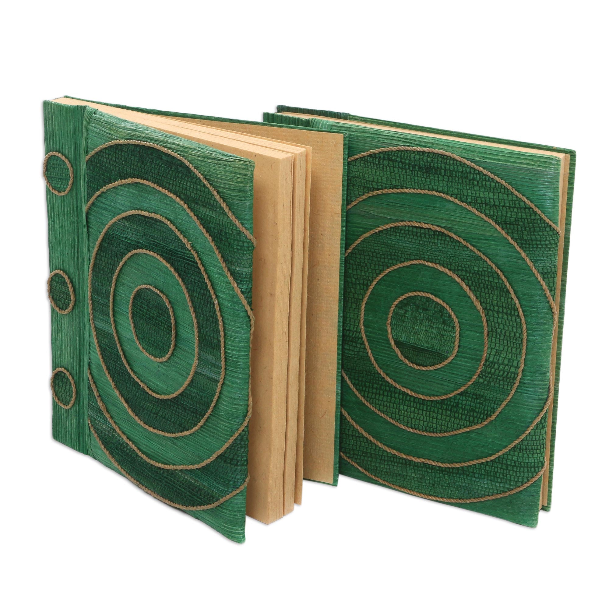 Premium Hypnotic Turquoise Rice Paper Notebooks (Set of 2)
