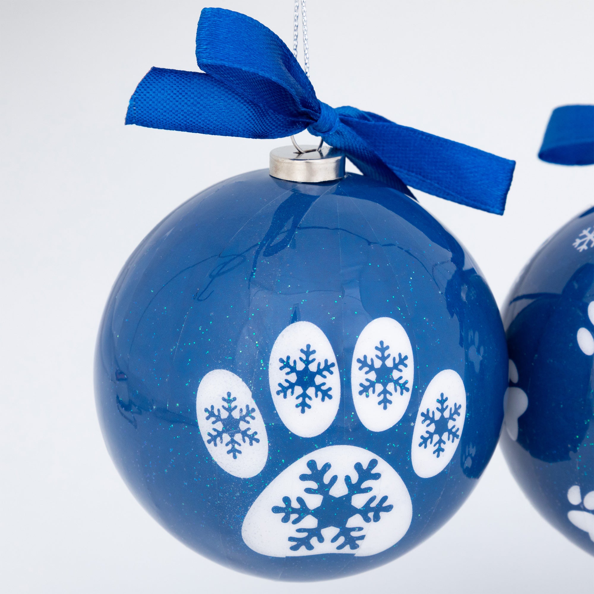 Premium Sparkling Festive Paws Ornaments - Ultimate Set of 4