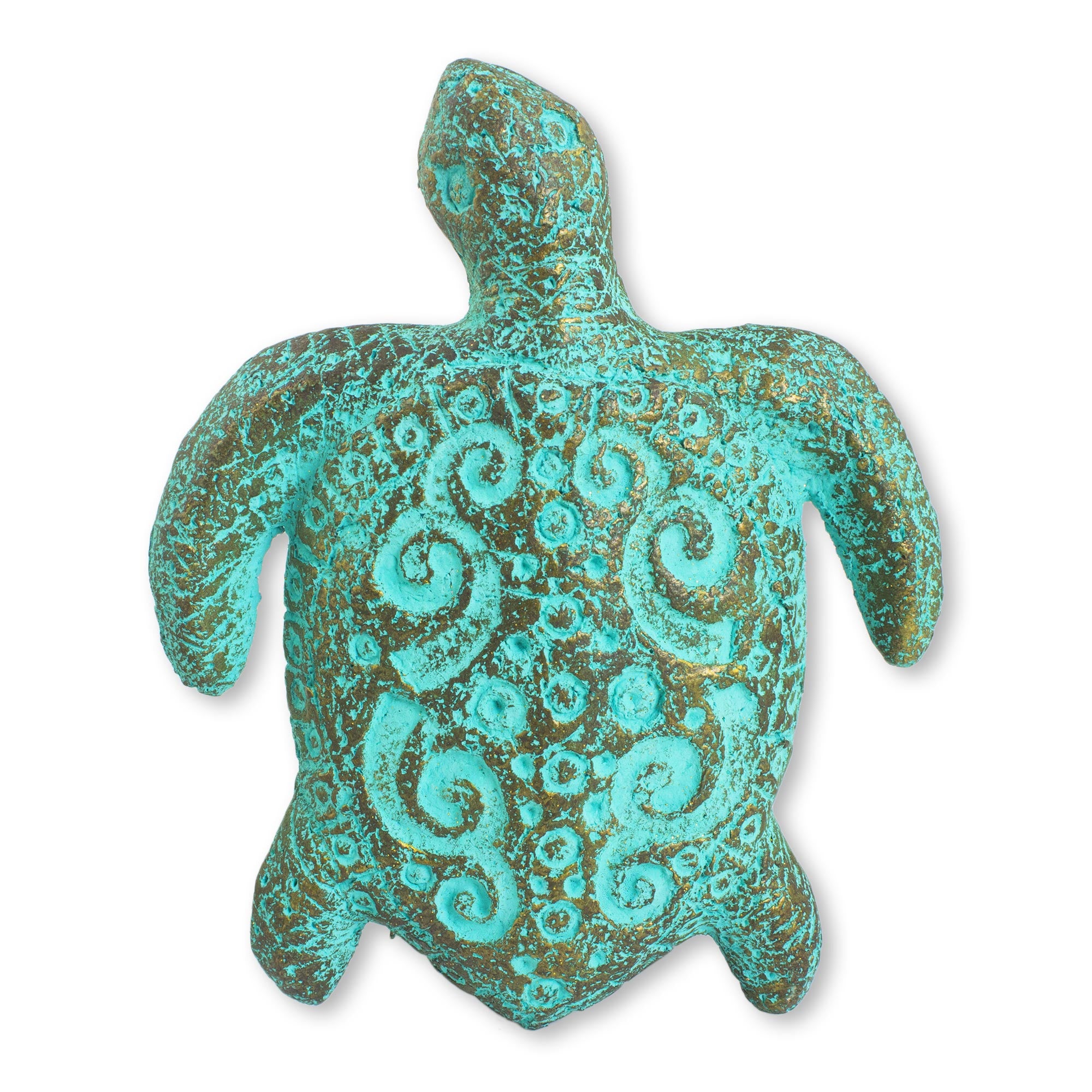 Premium Handcrafted Turtle Wall Art Sculpture - Recycled Paper & Cement Design