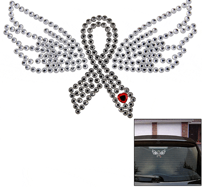 Premium Diabetes Awareness Ribbon Window Decal