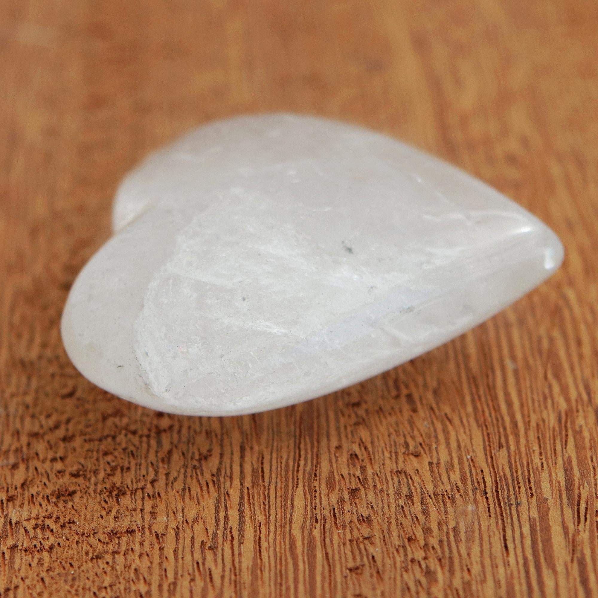 Premium Clear Crystal Quartz Heart Sculpture - Ultimate Balance & Serenity