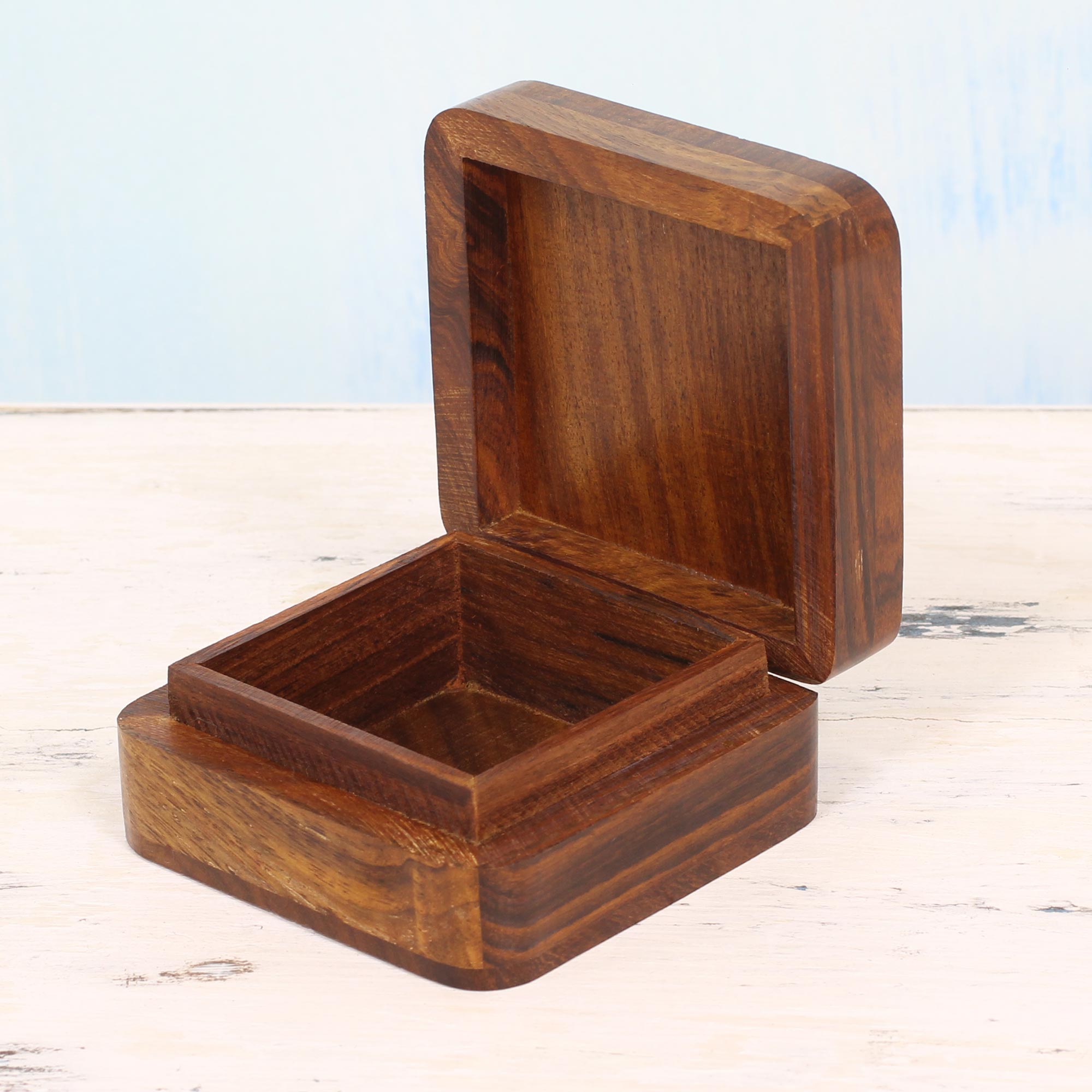Premium Handcrafted Mango Wood Box with Surya Devta Carving