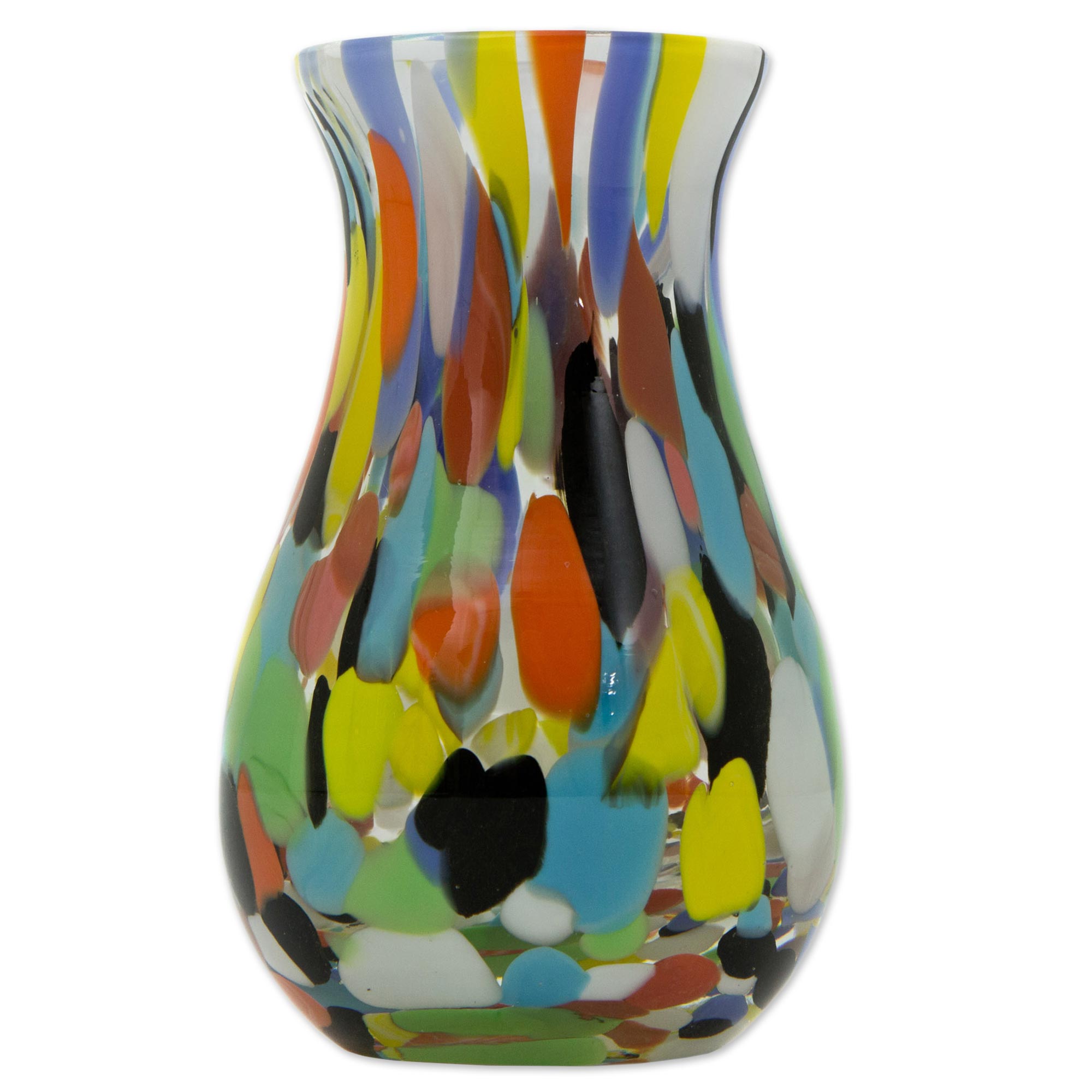 Premium Impressionist Spring Glass Vase - Handcrafted Art Piece