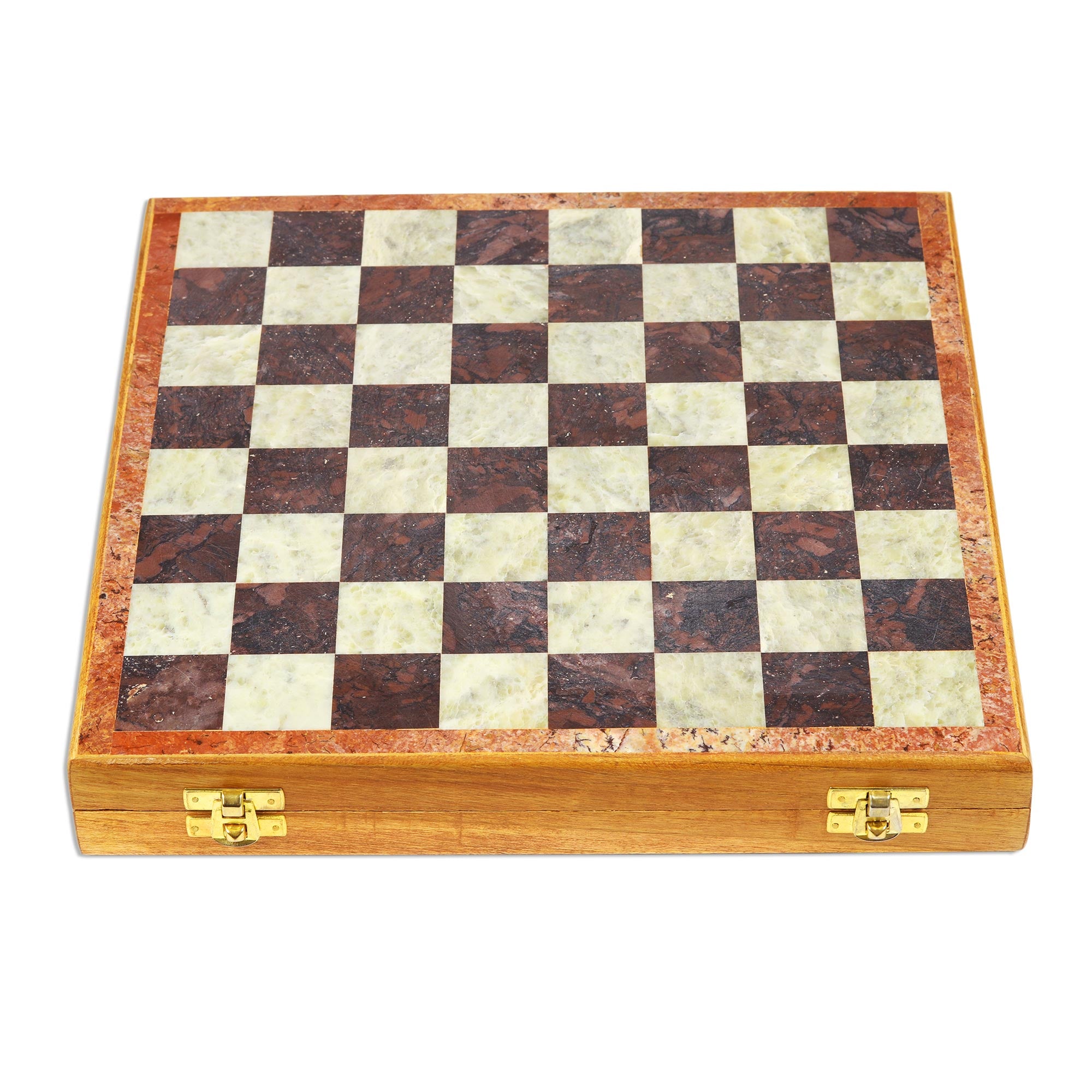 Premium Royal Charm Soapstone Chess Set - Handcrafted Luxury from India