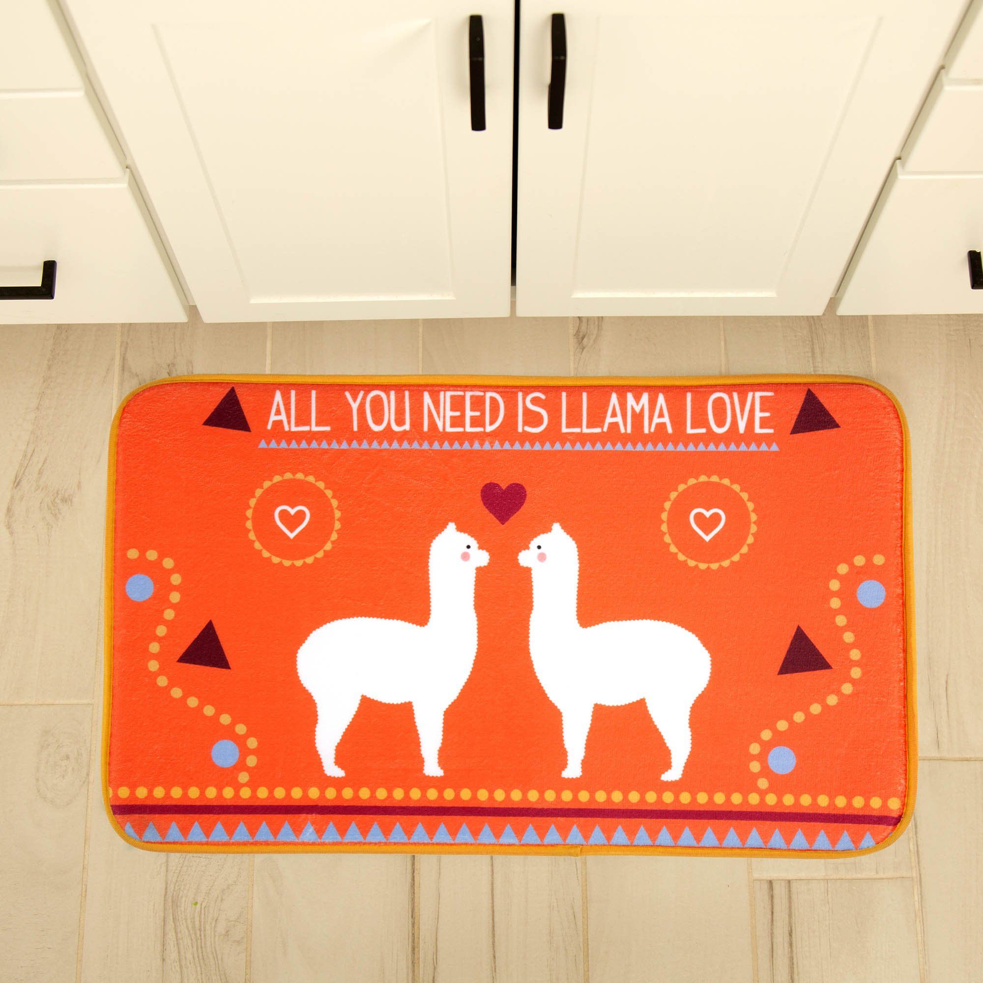 Premium Llama Love Memory Foam Indoor Mat - Ultimate Comfort & Style