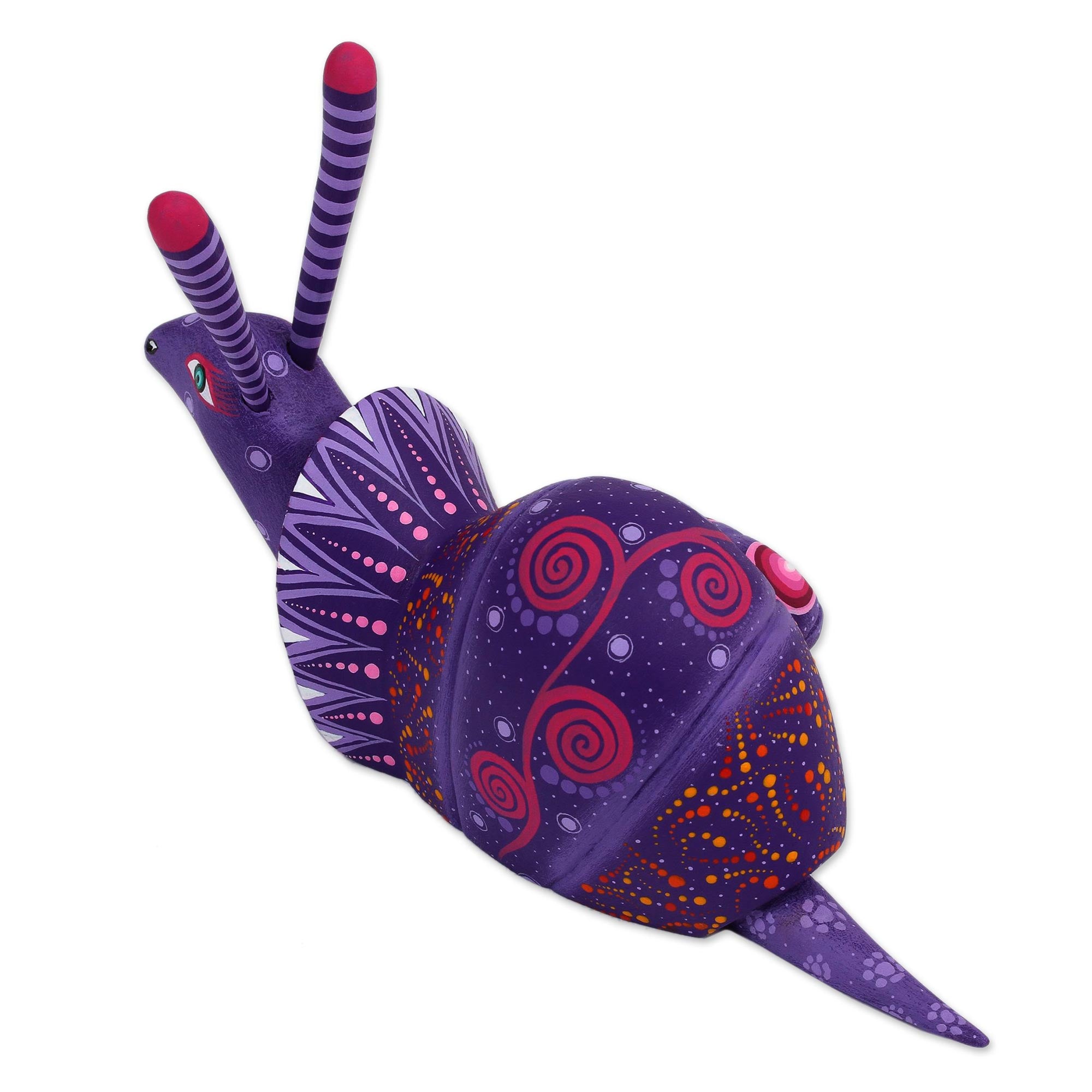 Premium Oaxaca Snail Alebrije Sculpture – Handcrafted Mexican Folk Art