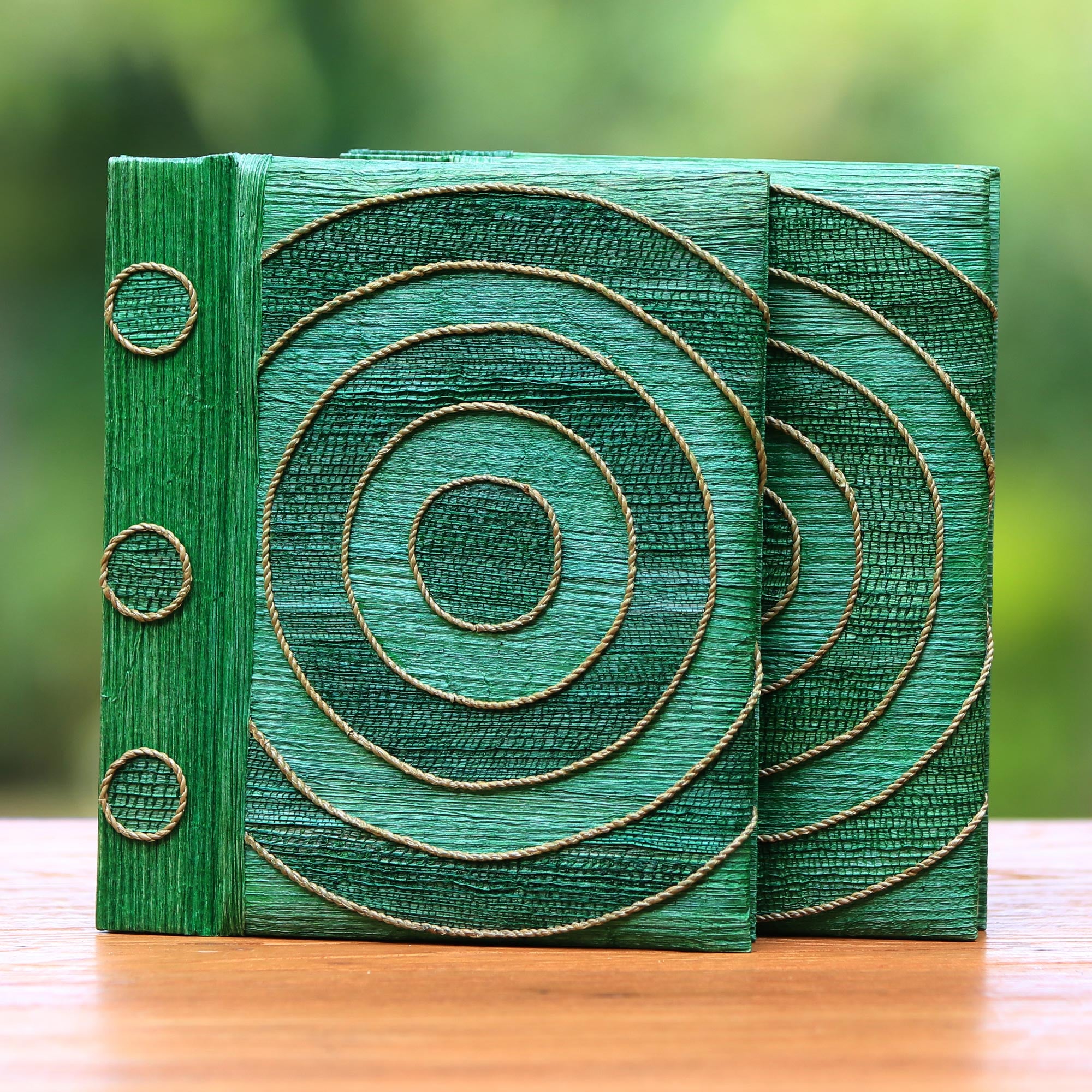 Premium Hypnotic Turquoise Rice Paper Notebooks (Set of 2)