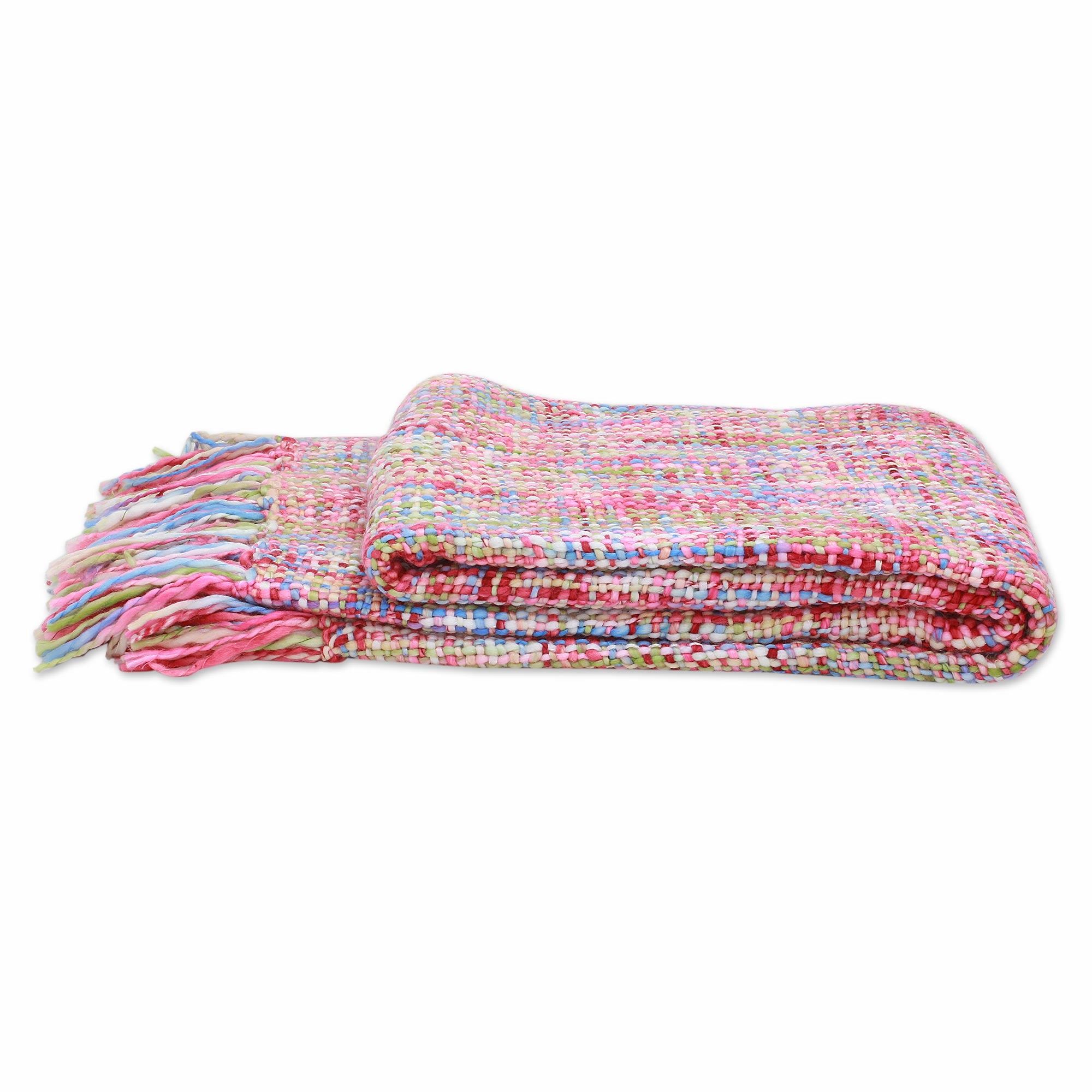 Premium Vibrant Pastel Multicolor Handwoven Throw Blanket