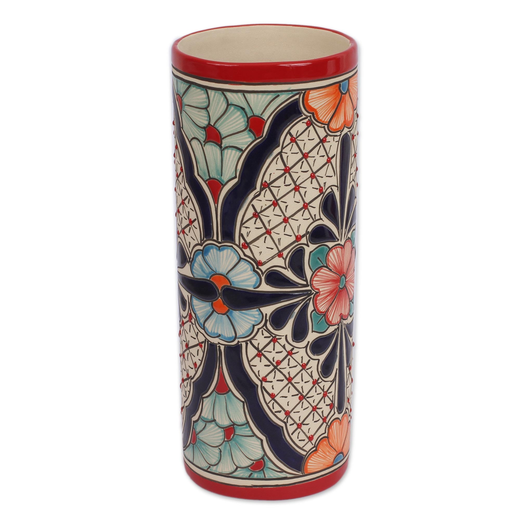 Premium Handmade Talavera Ceramic Vase – Floral Desire Collection