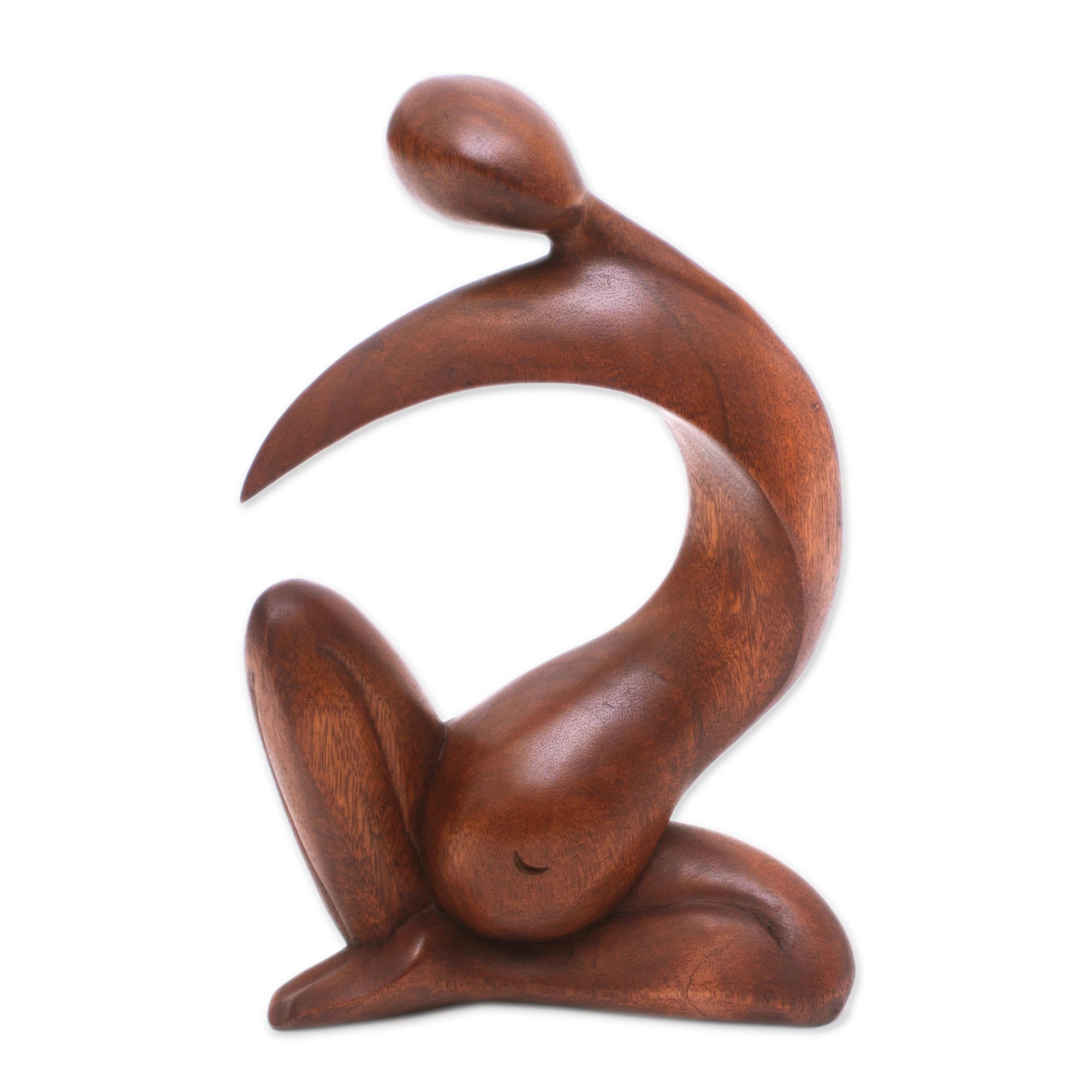 Premium Pregnant Grace Wood Statue – Handcrafted Elegance