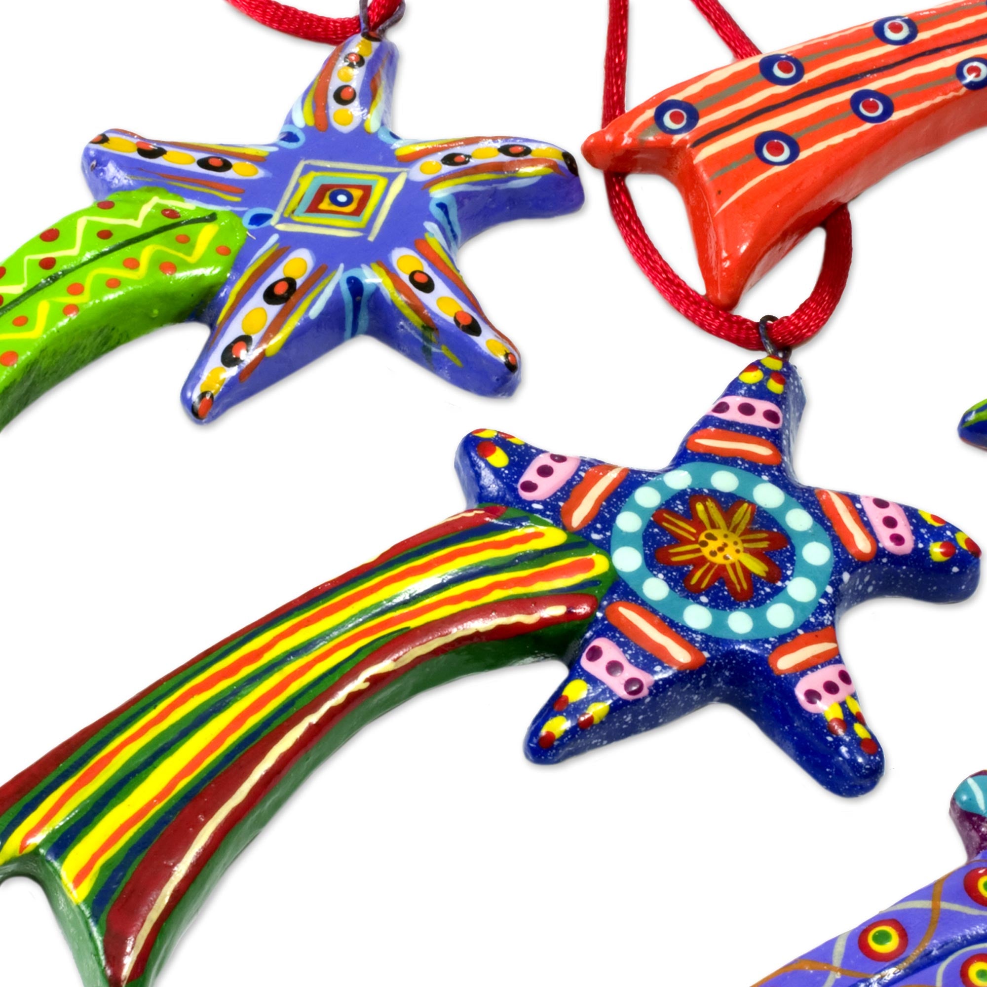 Premium Handcrafted Shooting Star Ornaments - Set of 6