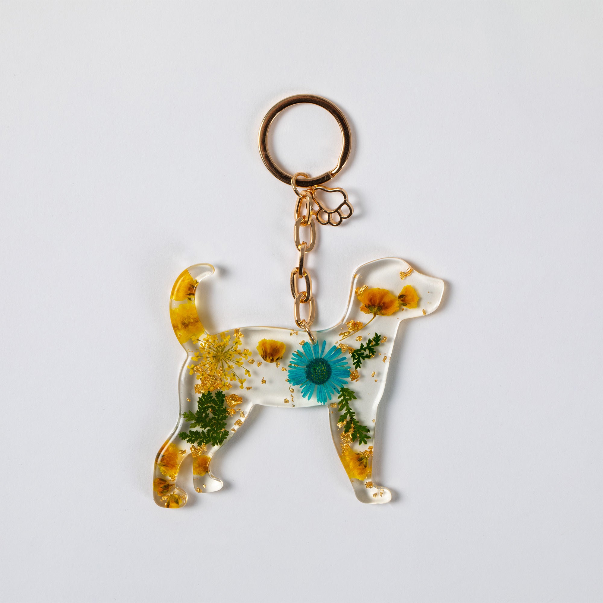 Premium Real Flowers Pet Keychain - Glamorous & Unique