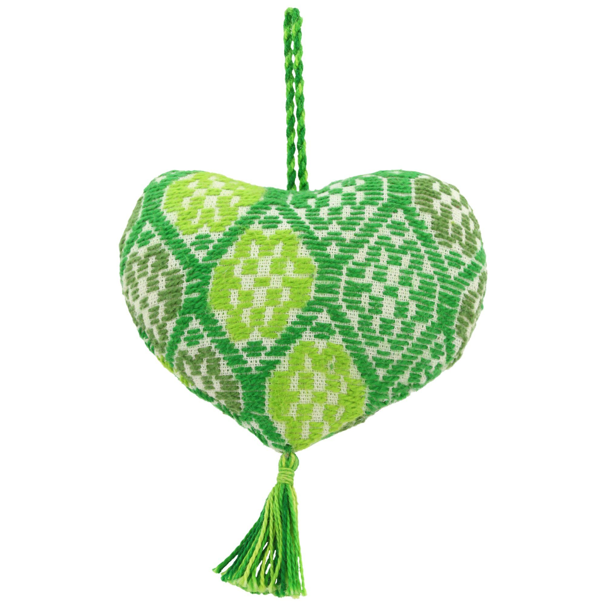 Premium Hand-Embroidered Heart Ornament - Handmade in Mexico