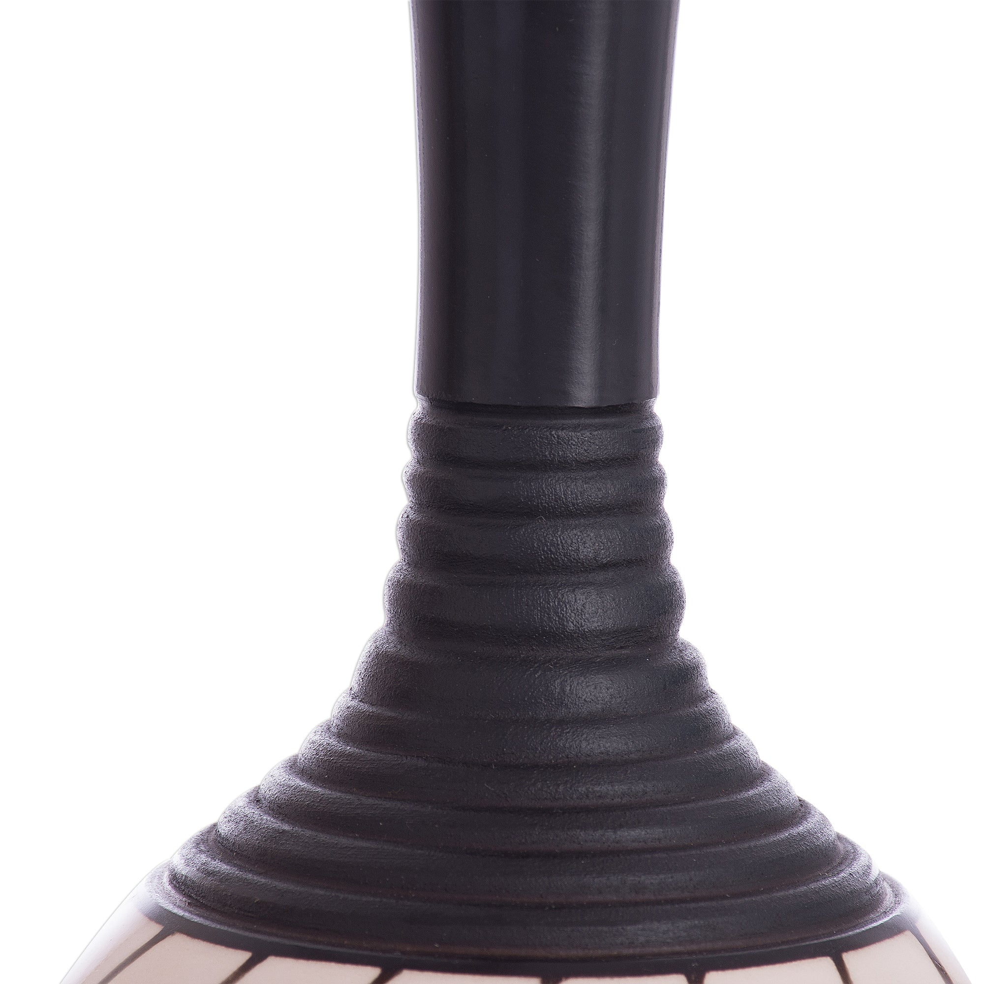 Premium Chulucanas Ceramic Vase with Wave Motif - Handcrafted in Peru