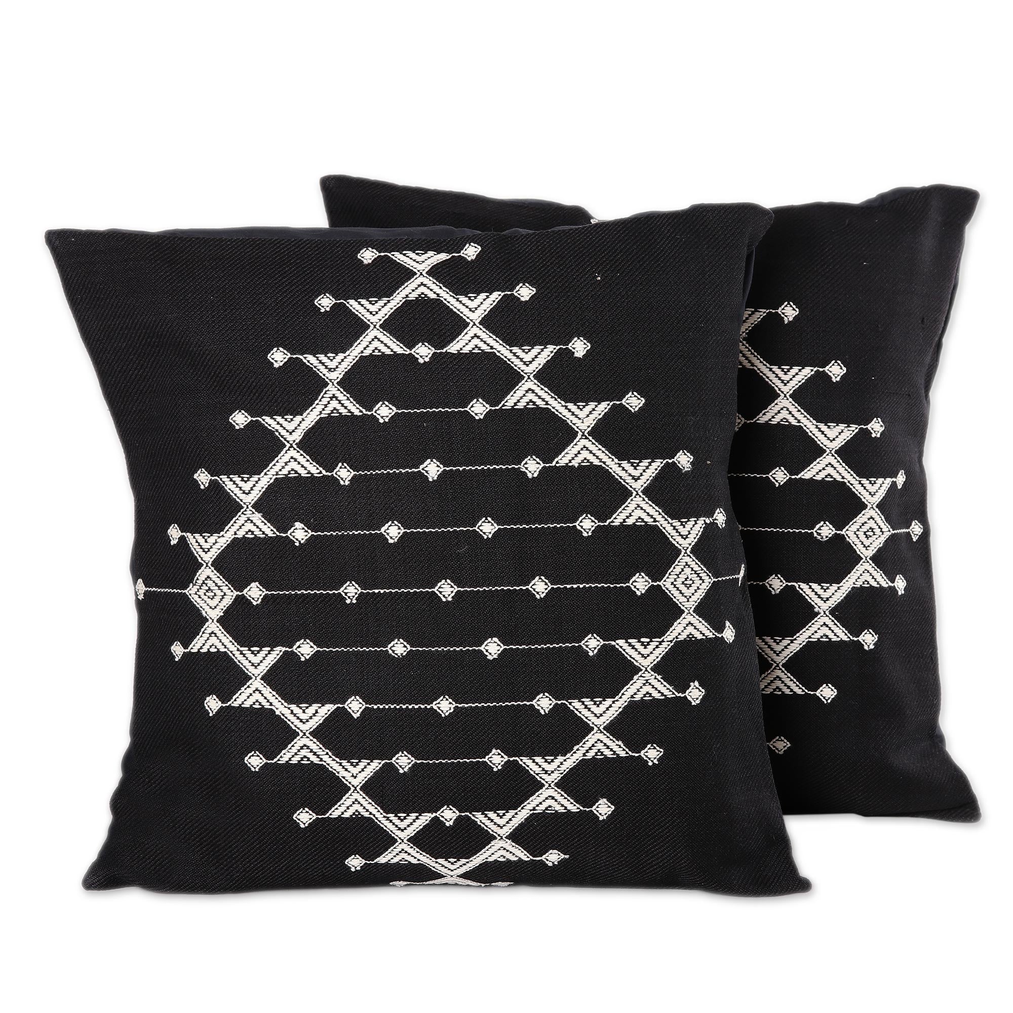 Premium Starlit Galaxy Cotton Cushion Covers (Pair) - Ultimate Home Elegance