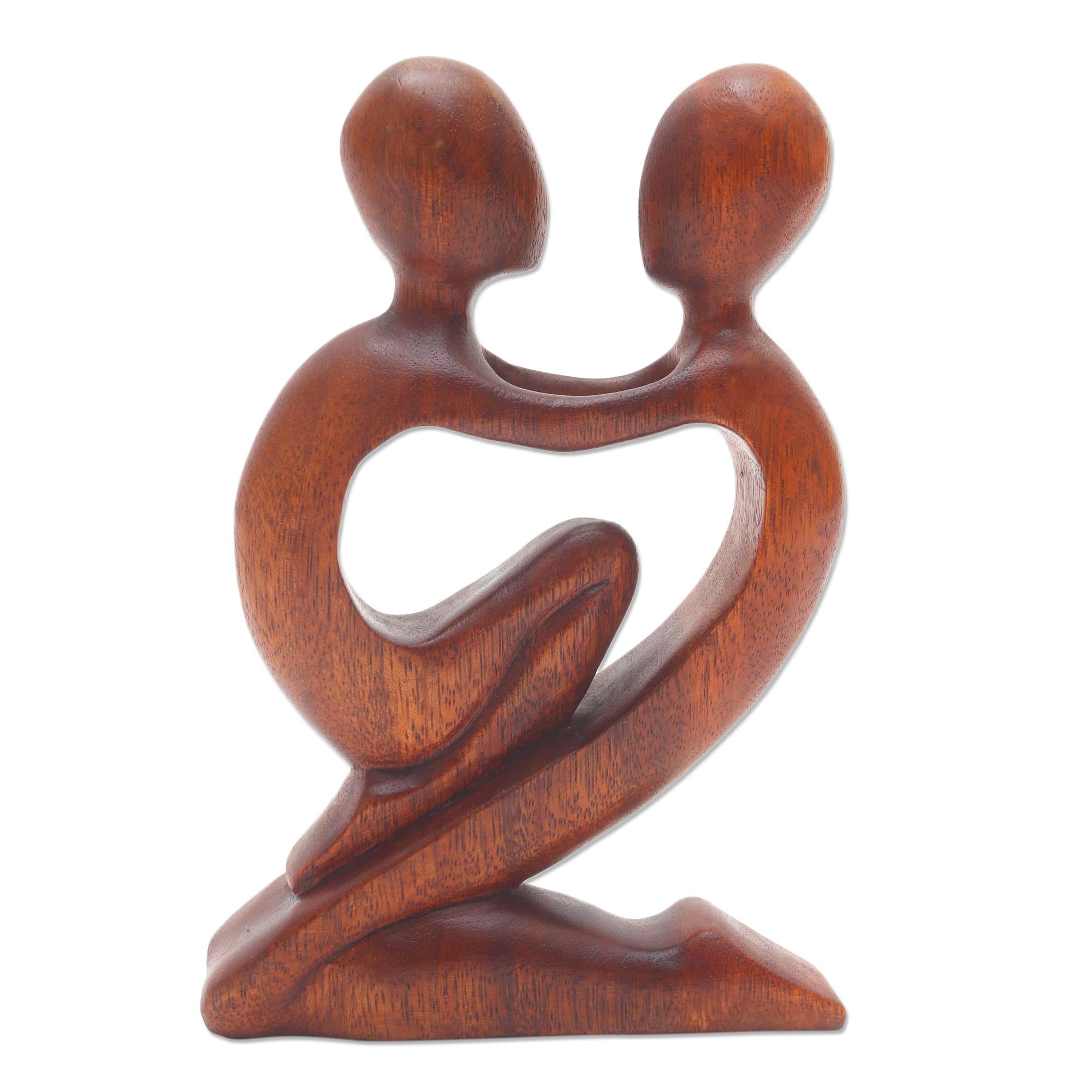 Premium True Love Romantic Wood Sculpture – Handcrafted Embrace