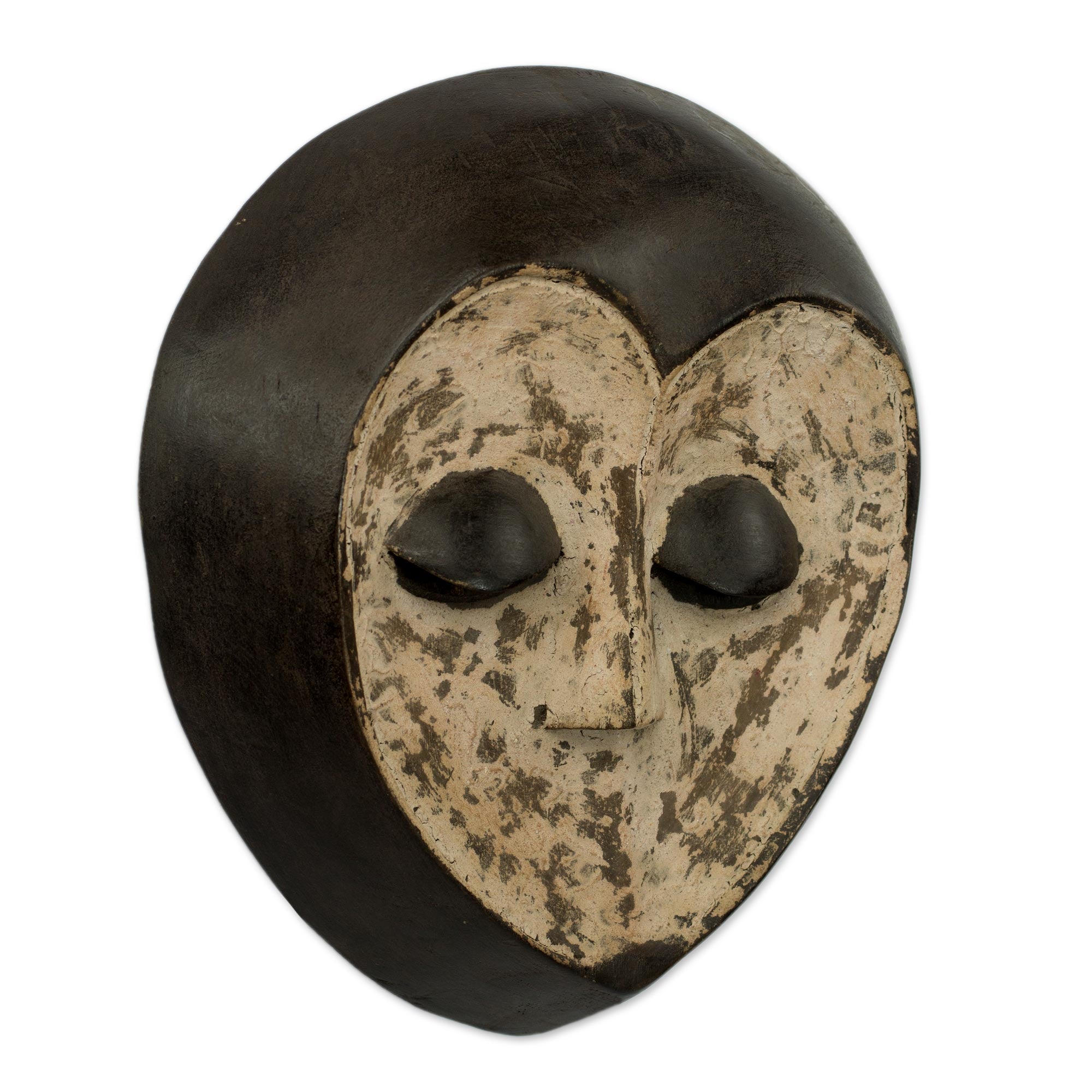 Premium Lega Sorcerer Congolese Wood Mask - Handcrafted Mystical Art