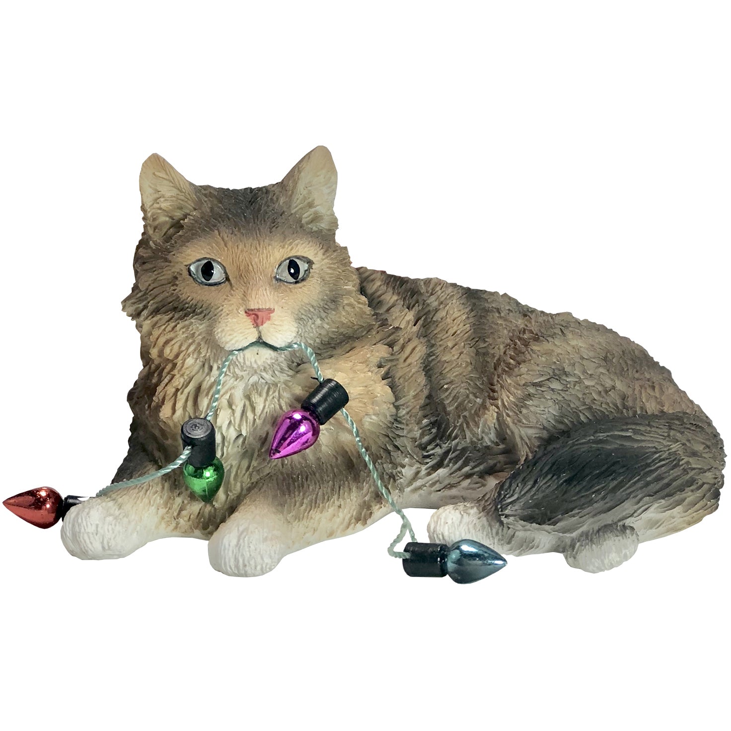 Premium Brown Tabby Maine Coon Christmas Ornament - Handcrafted Holiday Decor
