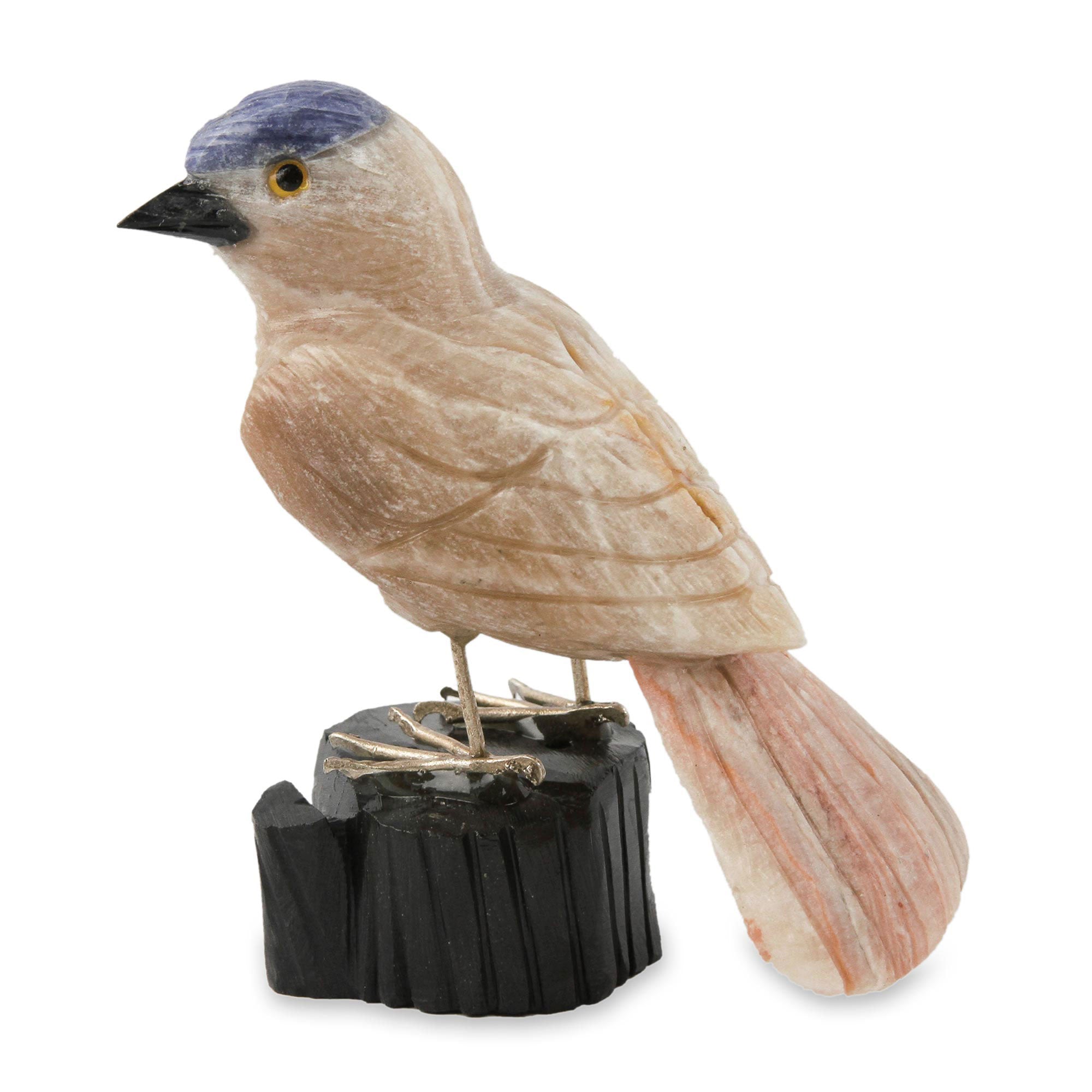 Premium Caramel Calcite Sparrow Sculpture - Ultimate Creativity Enhancer