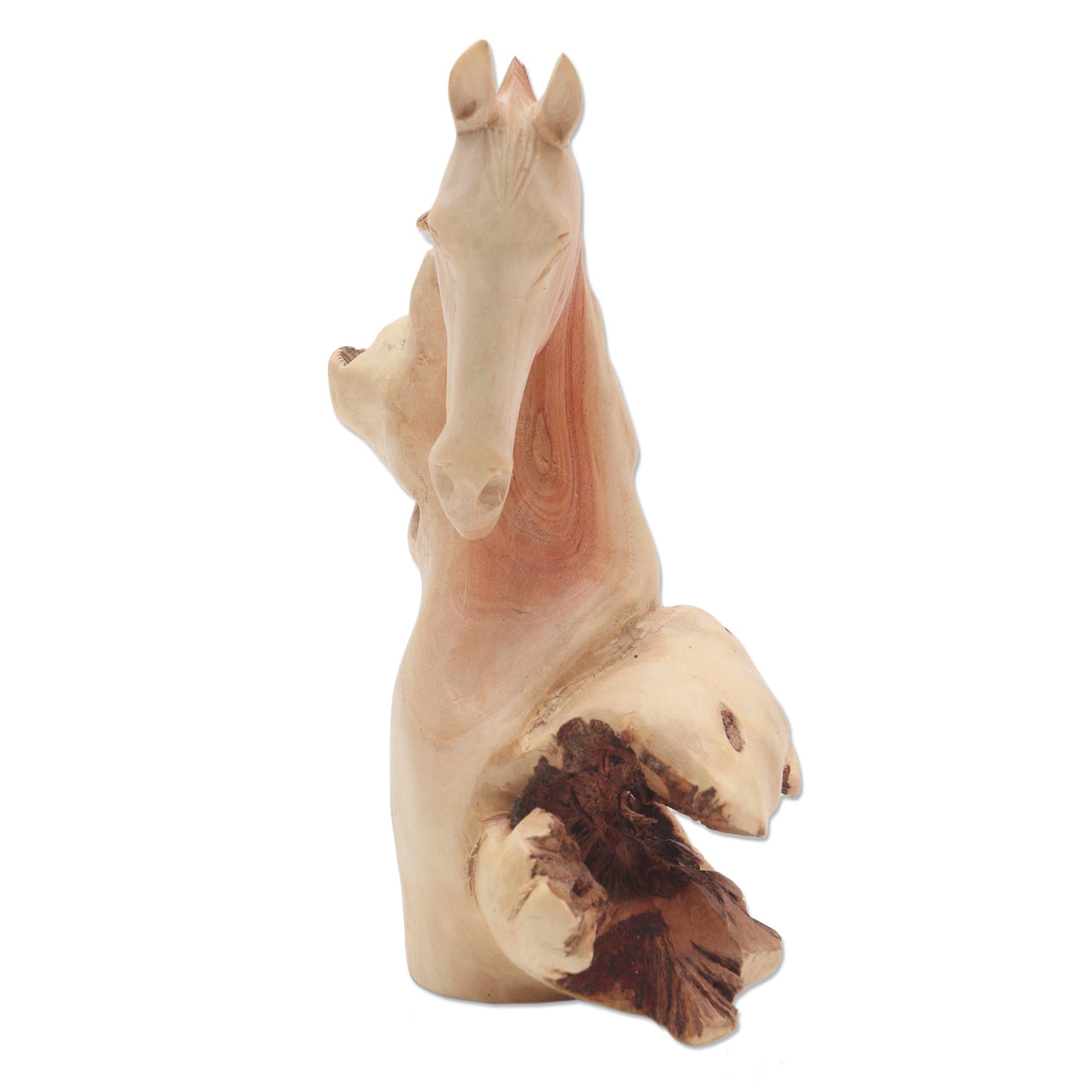 Premium Handcrafted Benalu Wood Horse Head Sculpture - Unique Art Piece