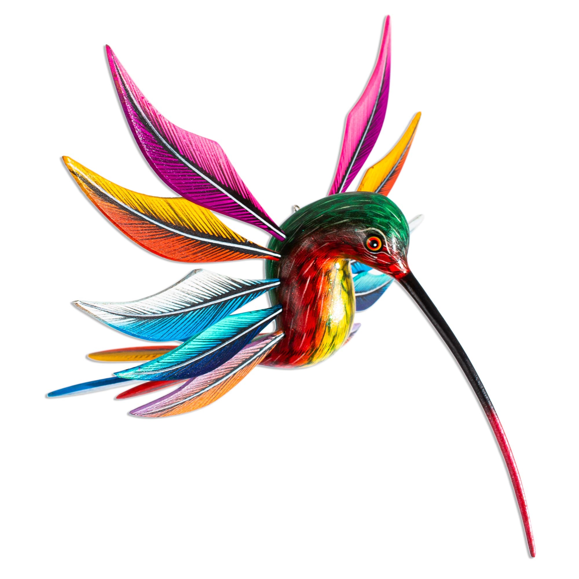 Premium Handcrafted Hummingbird Alebrije Sculpture - Mexican Folk Art