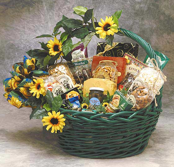 Premium Sunflower Delights Gift Basket